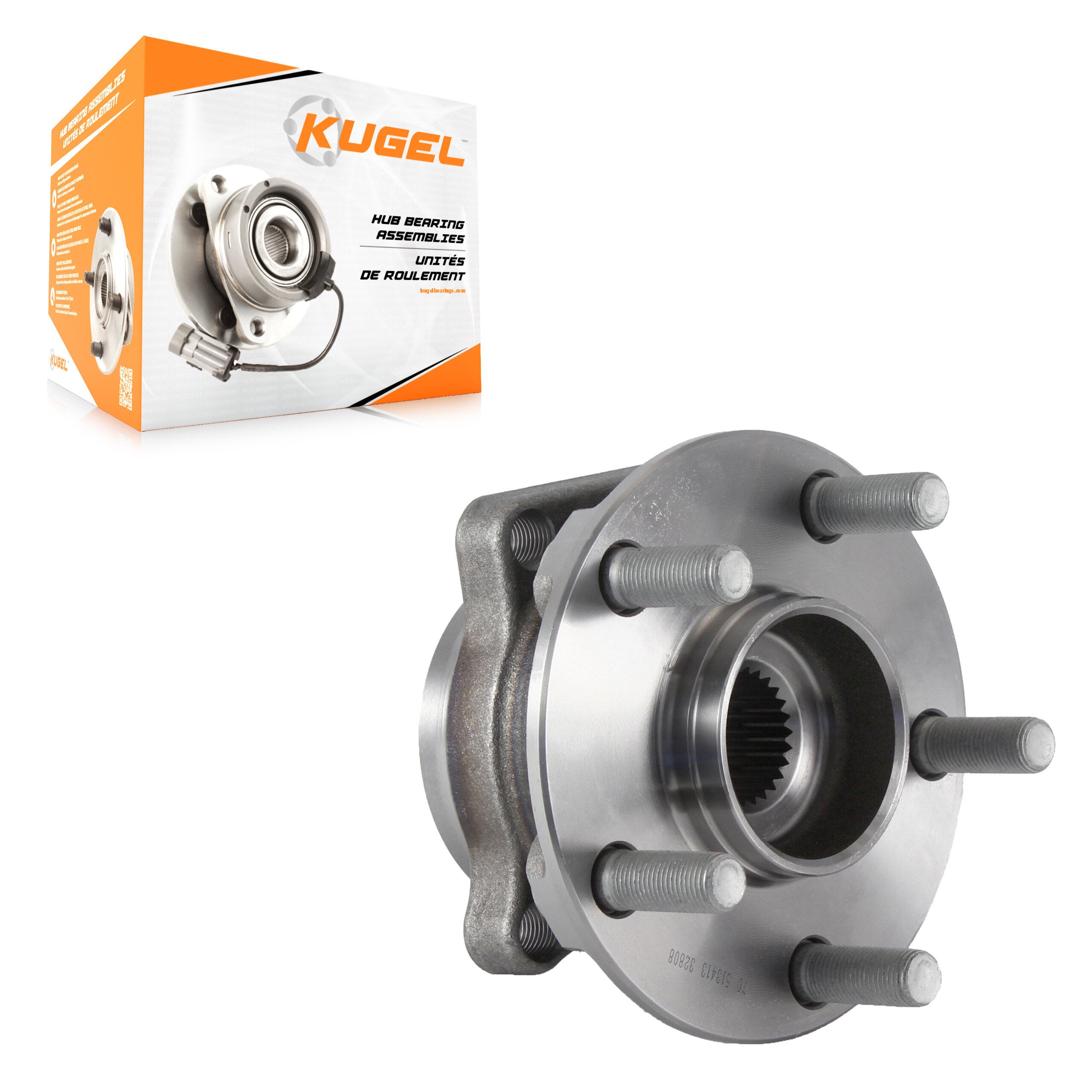 Kugel 70-513413 Wheel Bearing and Hub Assembly for 2014-2023 Subaru Crosstrek, Subaru Forester, Subaru Impreza - Front