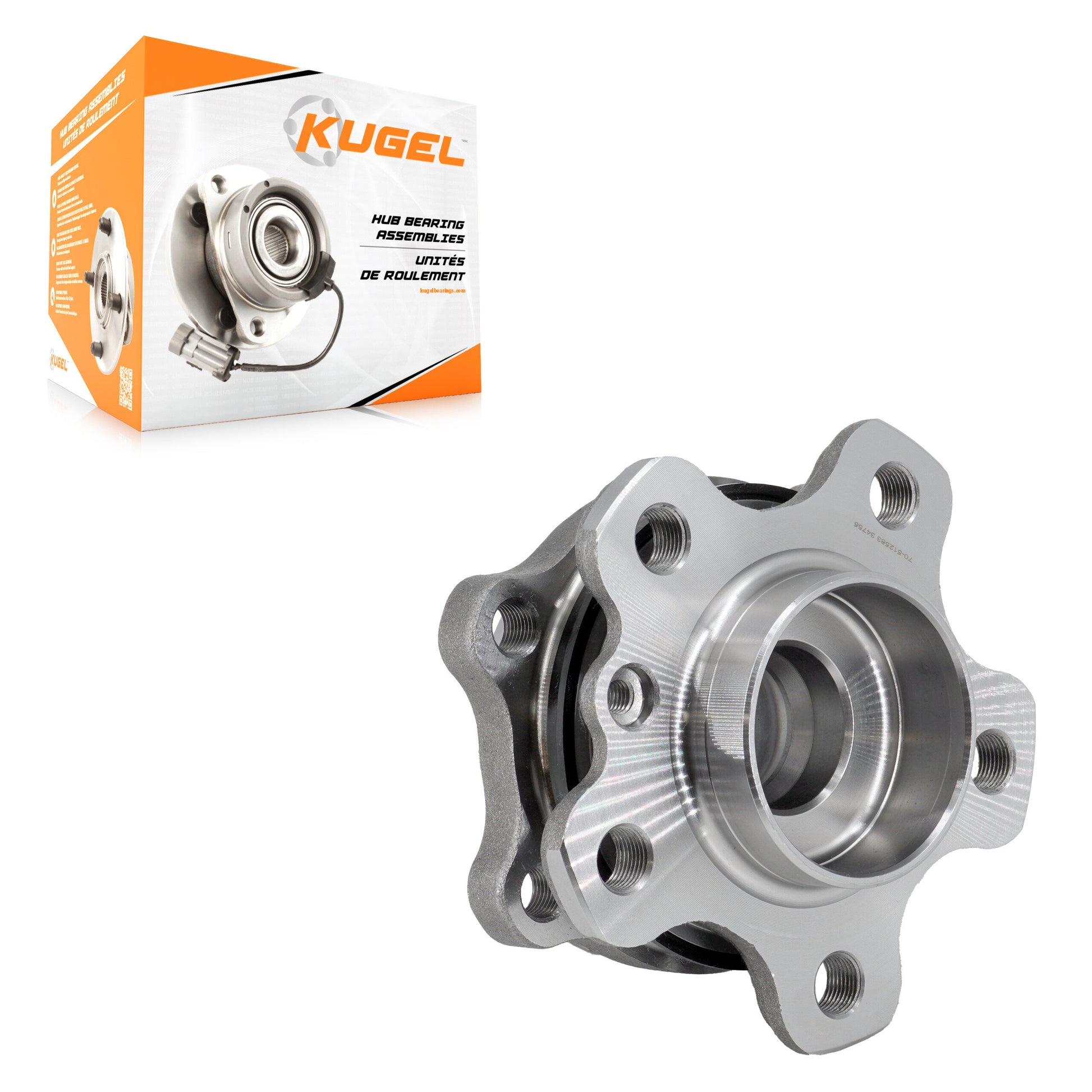 Kugel 70-513416 Wheel Bearing and Hub Assembly for 2016-2023 BMW 430i xDrive Gran Coupe, BMW 760i xDrive, BMW M440i - Front, Rear