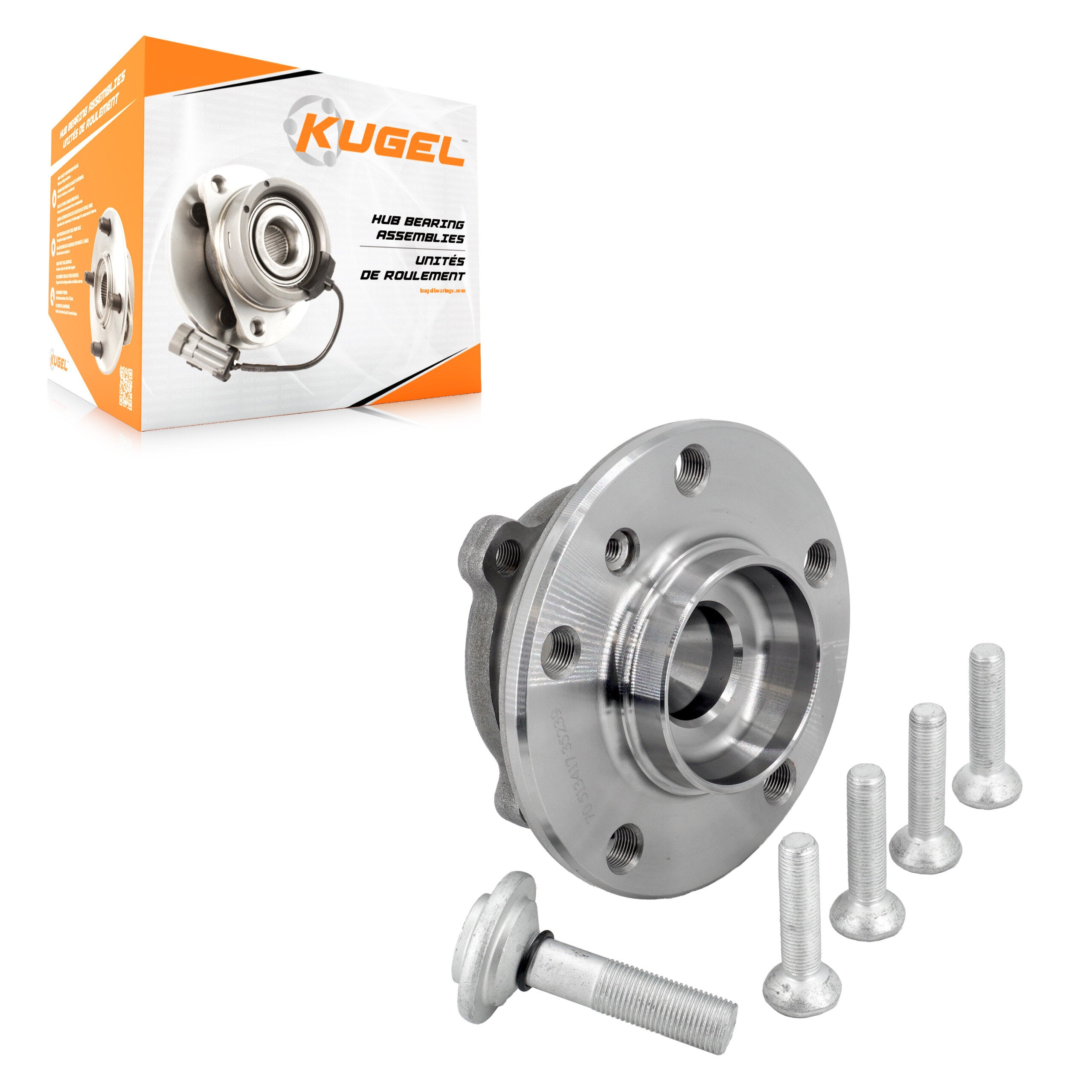 Kugel 70-513417 Wheel Bearing and Hub Assembly for 2017-2021 BMW 330i xDrive, BMW 230i xDrive, BMW 320i xDrive - Front