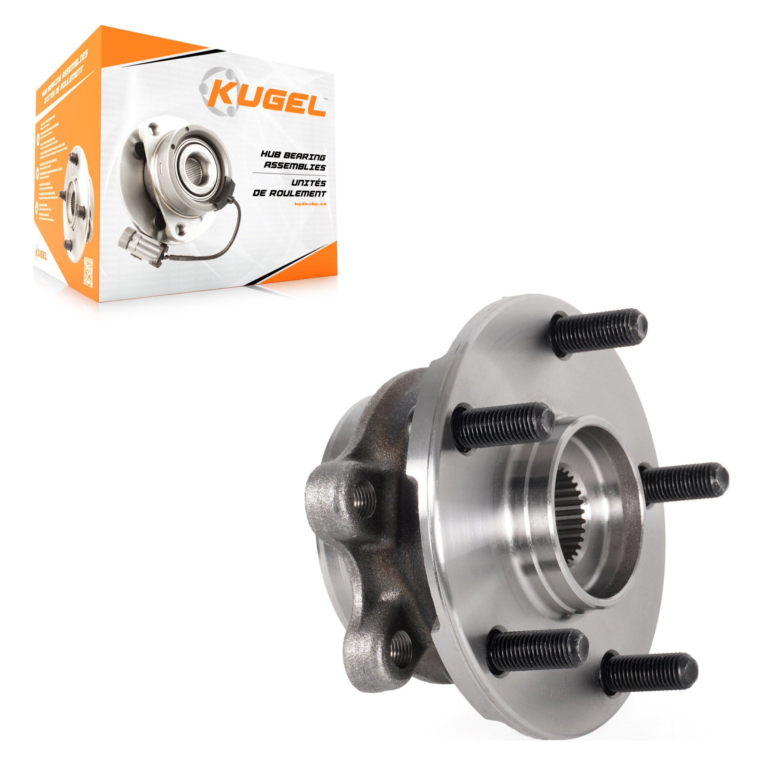 Kugel 70-513424 Wheel Bearing and Hub Assembly for 2015-2021 Lexus NX300h, Lexus NX300, Lexus NX200t - Front