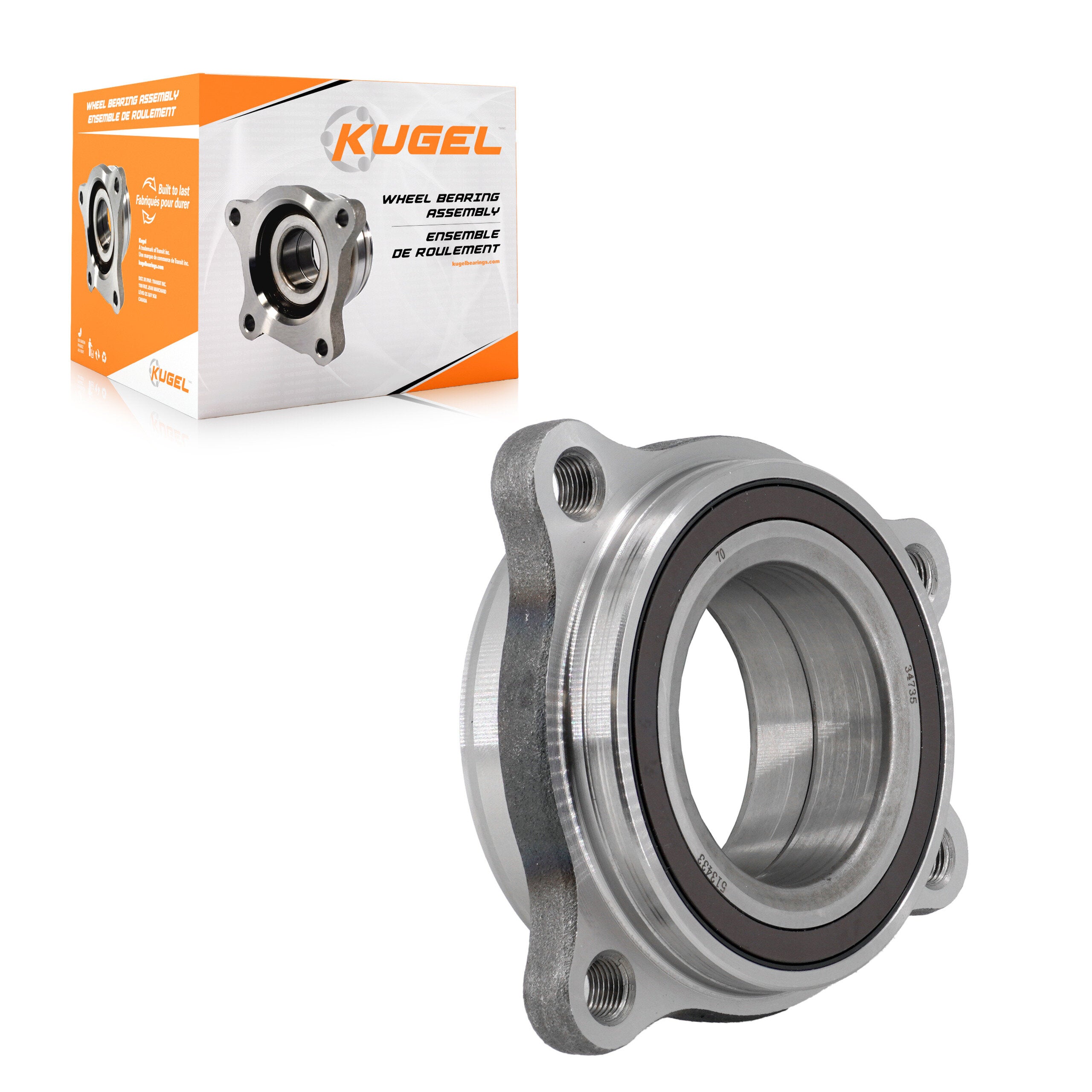 Kugel 70-513433 Wheel Bearing Assembly for 2017-2023 Audi Q5 Sportback, Audi RS5, Audi RS5 Sportback - Front, Rear