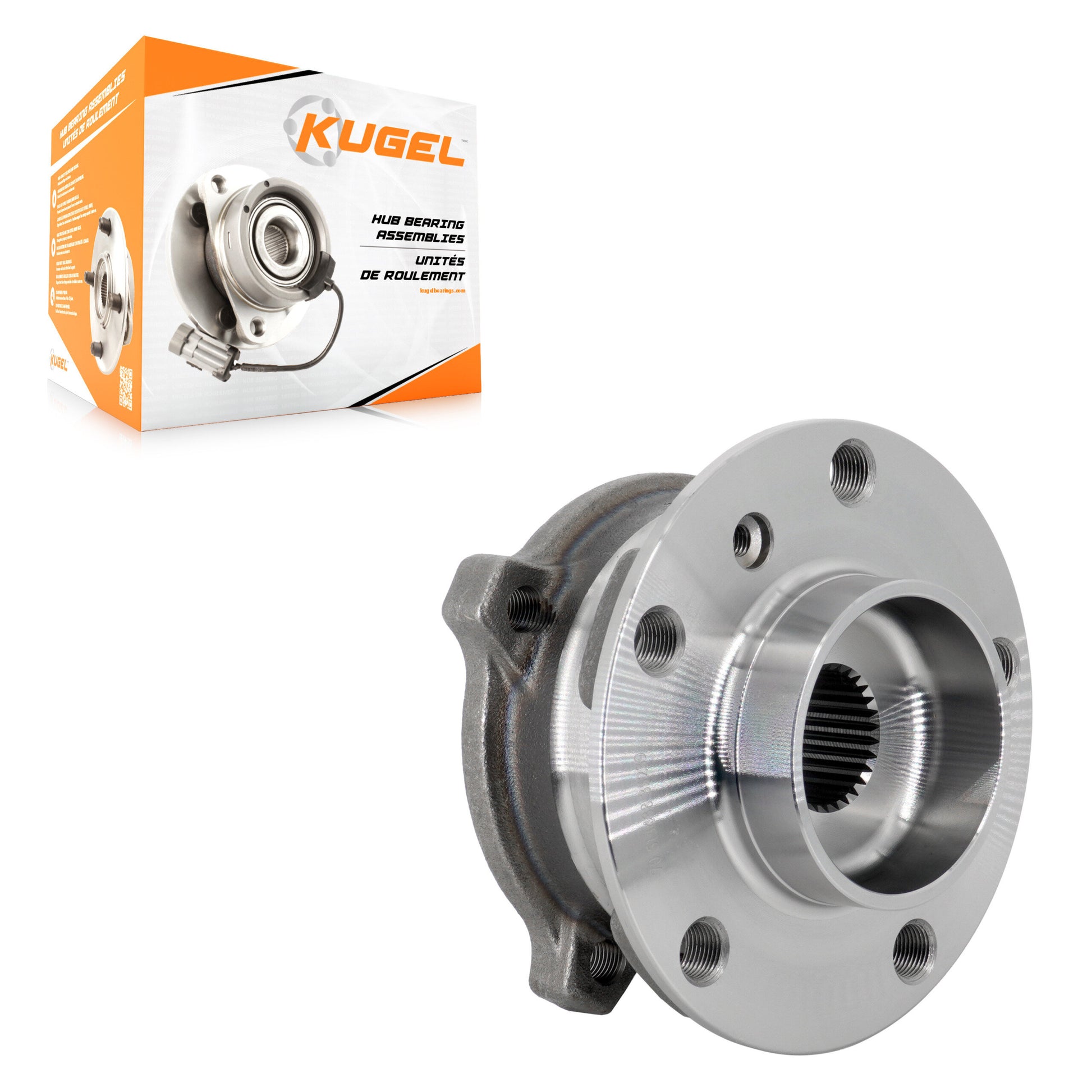 Kugel 70-513438 Wheel Bearing and Hub Assembly for 2007-2019 BMW X6, BMW X5 - Front