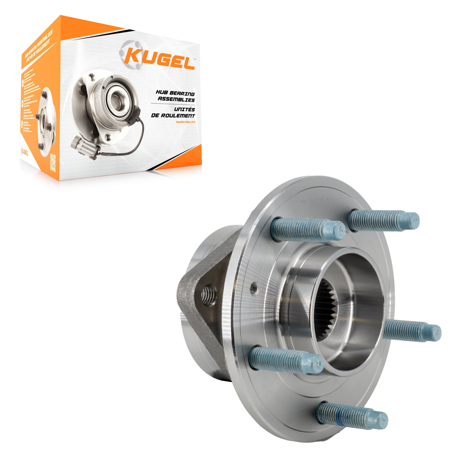 Kugel 70-513442 Wheel Bearing and Hub Assembly for 2018-2024 Chevrolet Equinox, GMC Terrain - Rear, Front