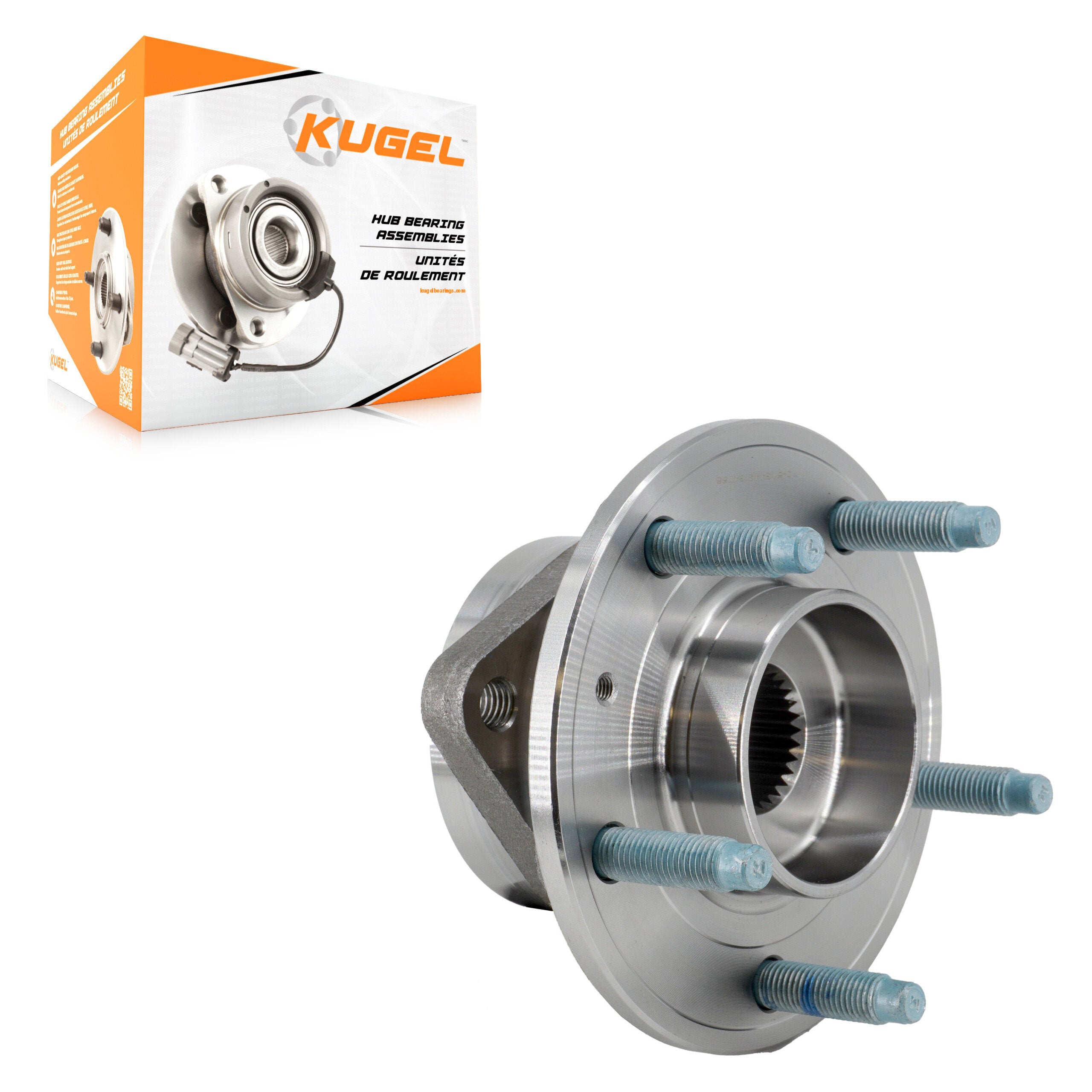 Kugel 70-513442 Wheel Bearing and Hub Assembly for 2018-2024 Chevrolet Equinox, GMC Terrain - Rear, Front