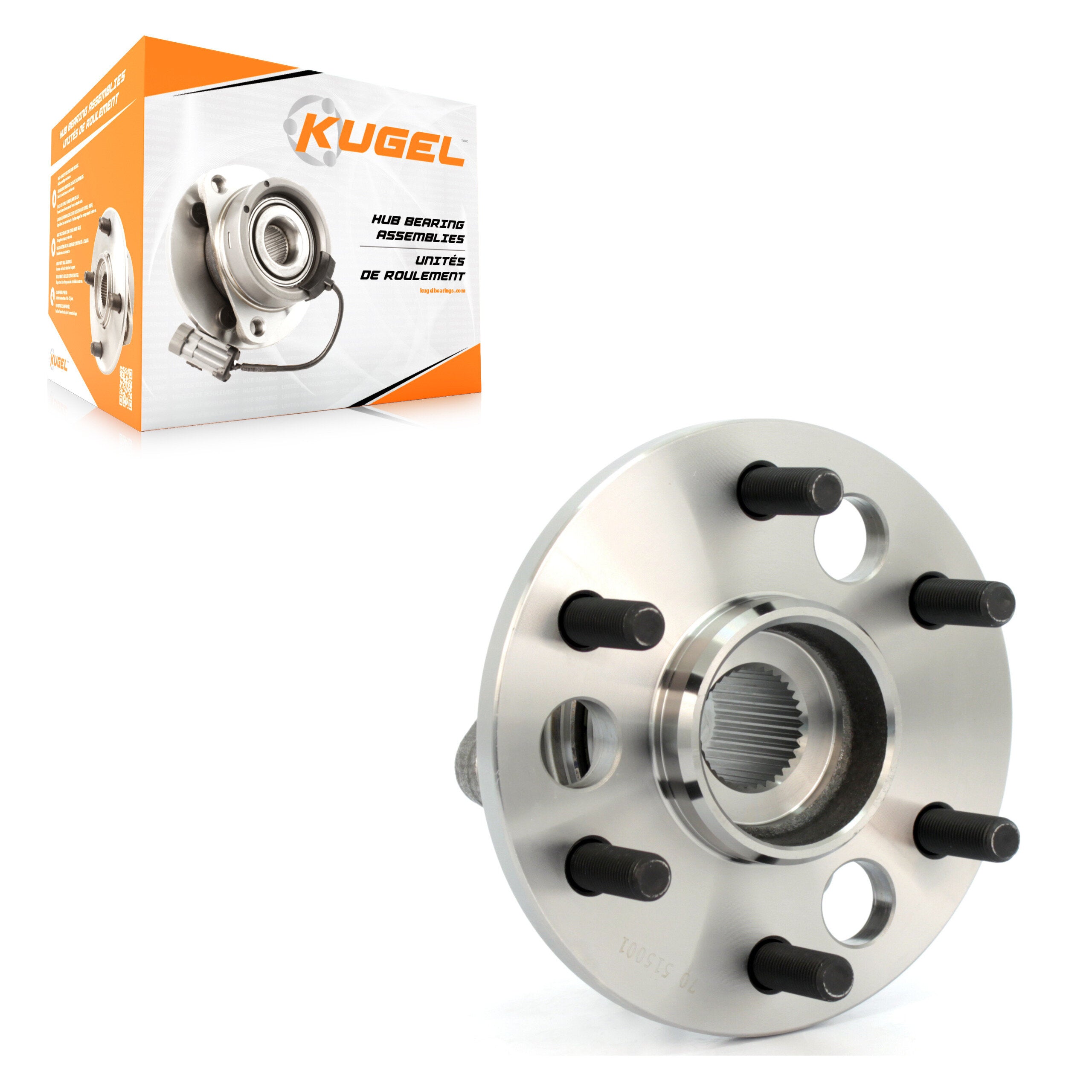 Kugel 70-515001 Wheel Bearing and Hub Assembly for 1988-1994 GMC Yukon, Chevrolet Blazer, Chevrolet K1500 - Front