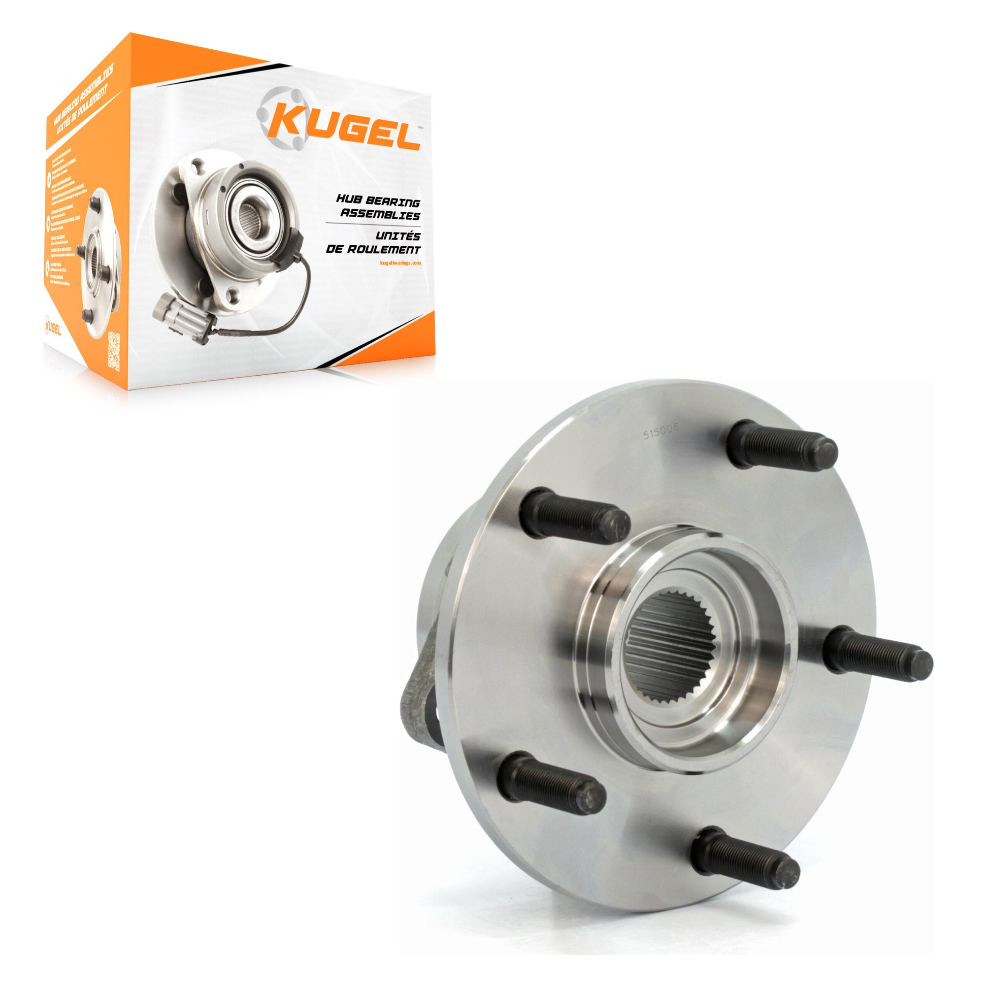 Kugel 70-515006 Wheel Bearing and Hub Assembly for 1994-1999 Dodge Ram 1500 - Front