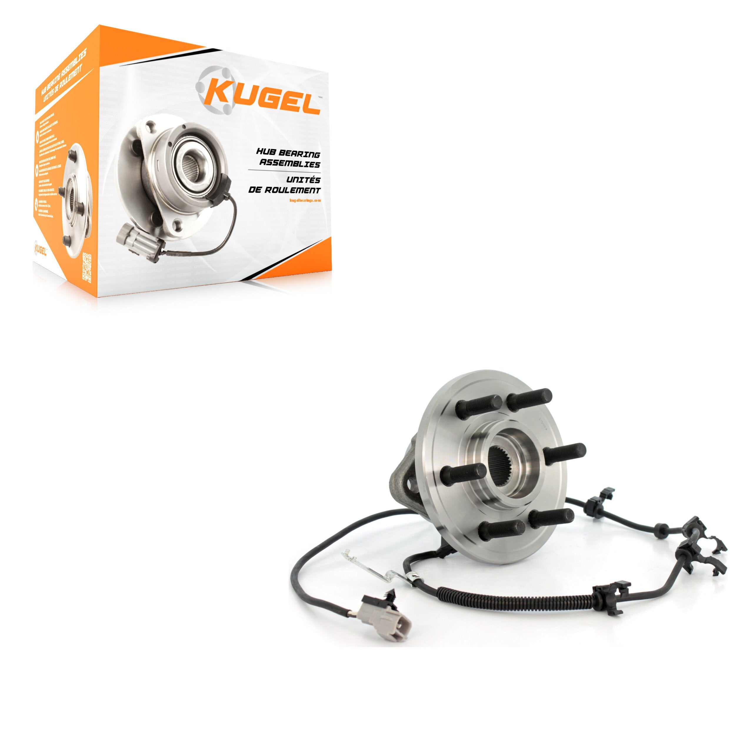 Kugel 70-515009 Wheel Bearing and Hub Assembly for 1997-2004 Dodge Durango, Dodge Dakota - Front Right