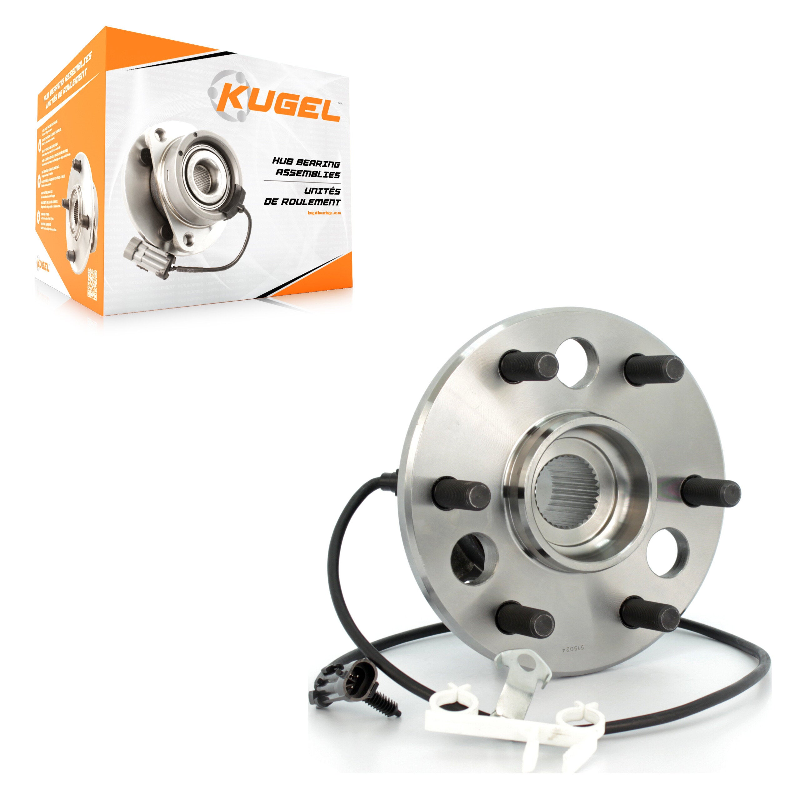 Kugel 70-515024 Wheel Bearing and Hub Assembly for 1995-2000 Chevrolet Tahoe, GMC Yukon, Cadillac Escalade - Front