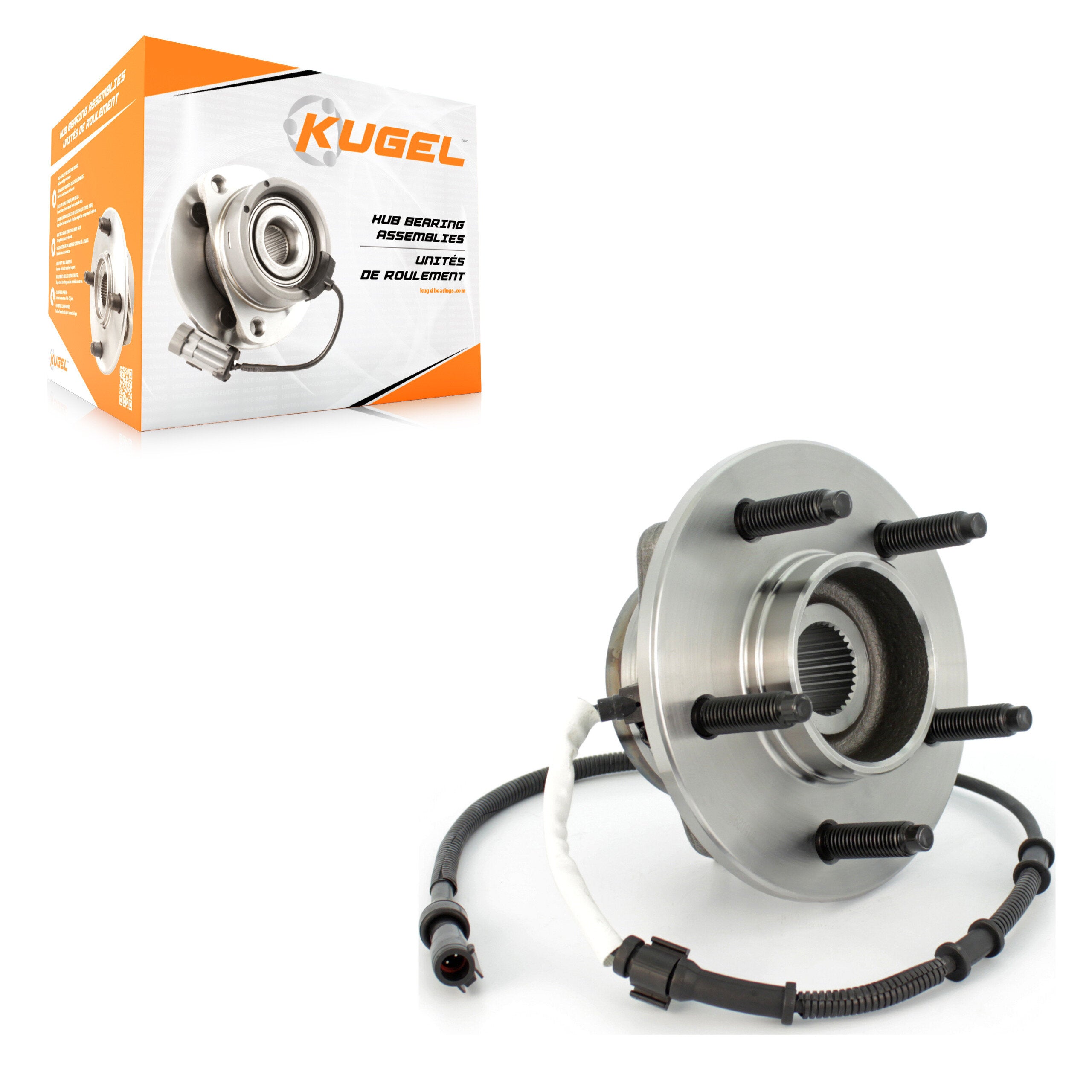 Kugel 70-515029 Wheel Bearing and Hub Assembly for 2000-2004 Ford F-150 Heritage, Ford F-150 - Front
