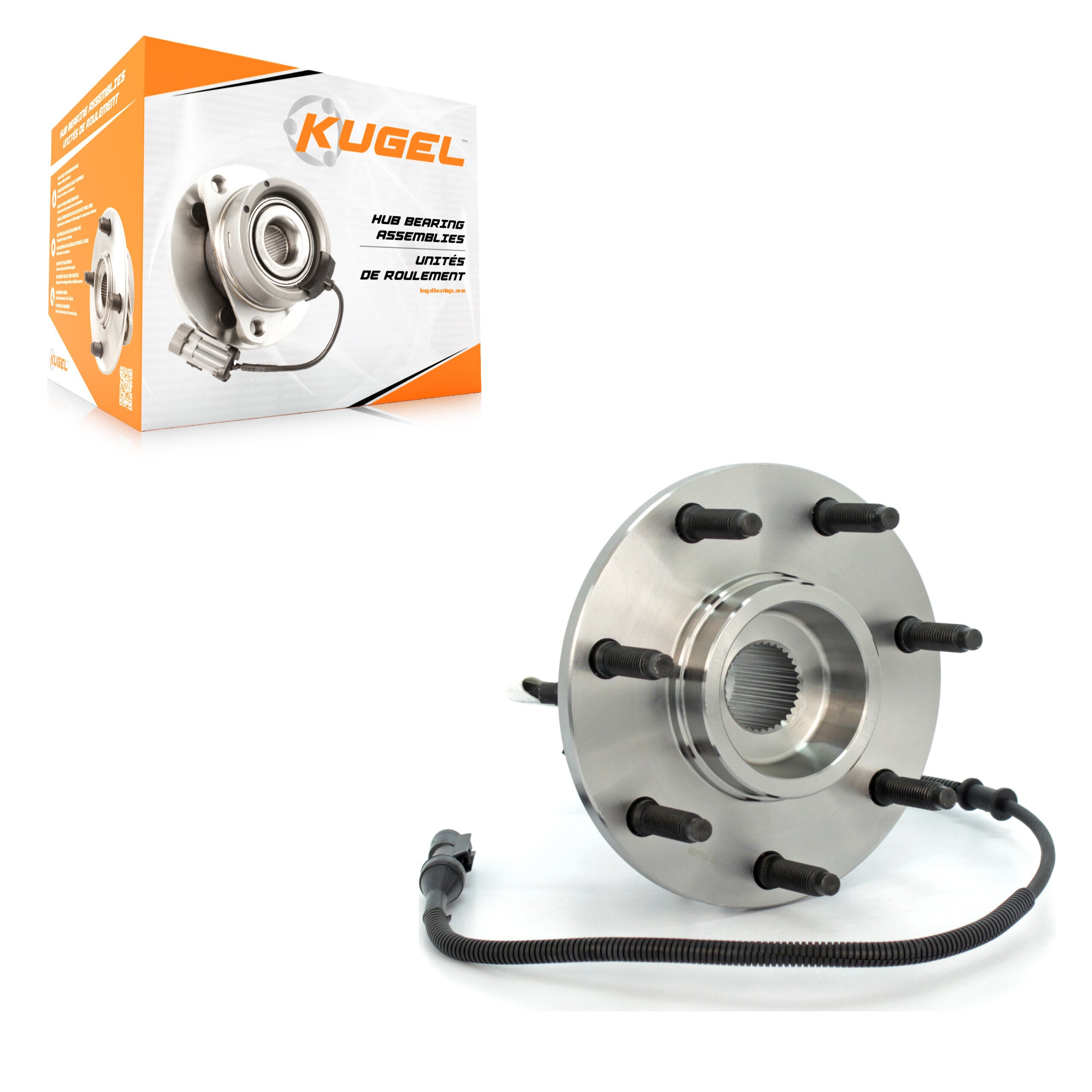 Kugel 70-515030 Wheel Bearing and Hub Assembly for 1997-2004 Ford F-150 Heritage, Ford F-150, Ford F-250 - Front