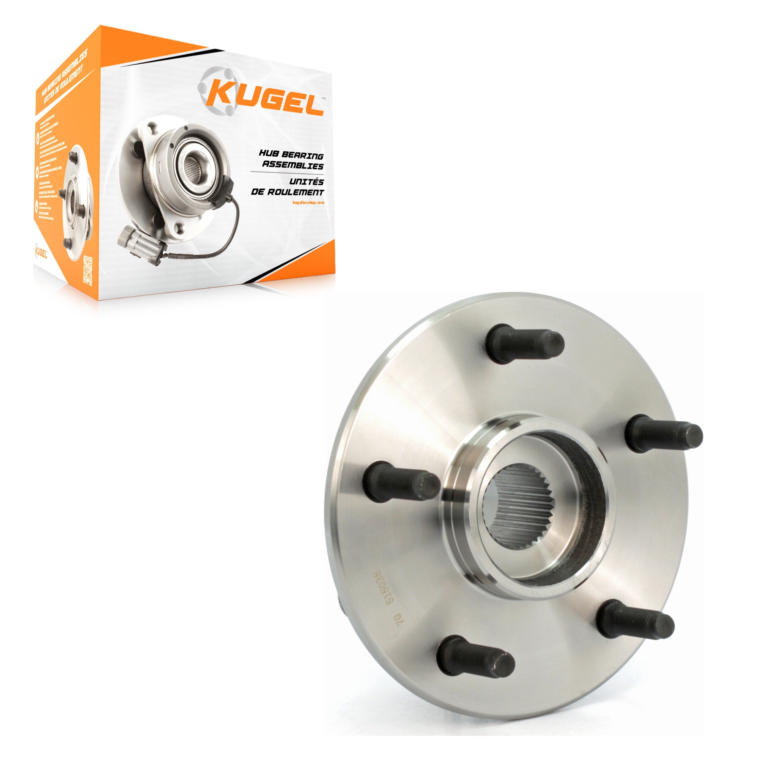 Kugel 70-515038 Wheel Bearing and Hub Assembly for 2000-2001 Dodge Ram 1500 - Front