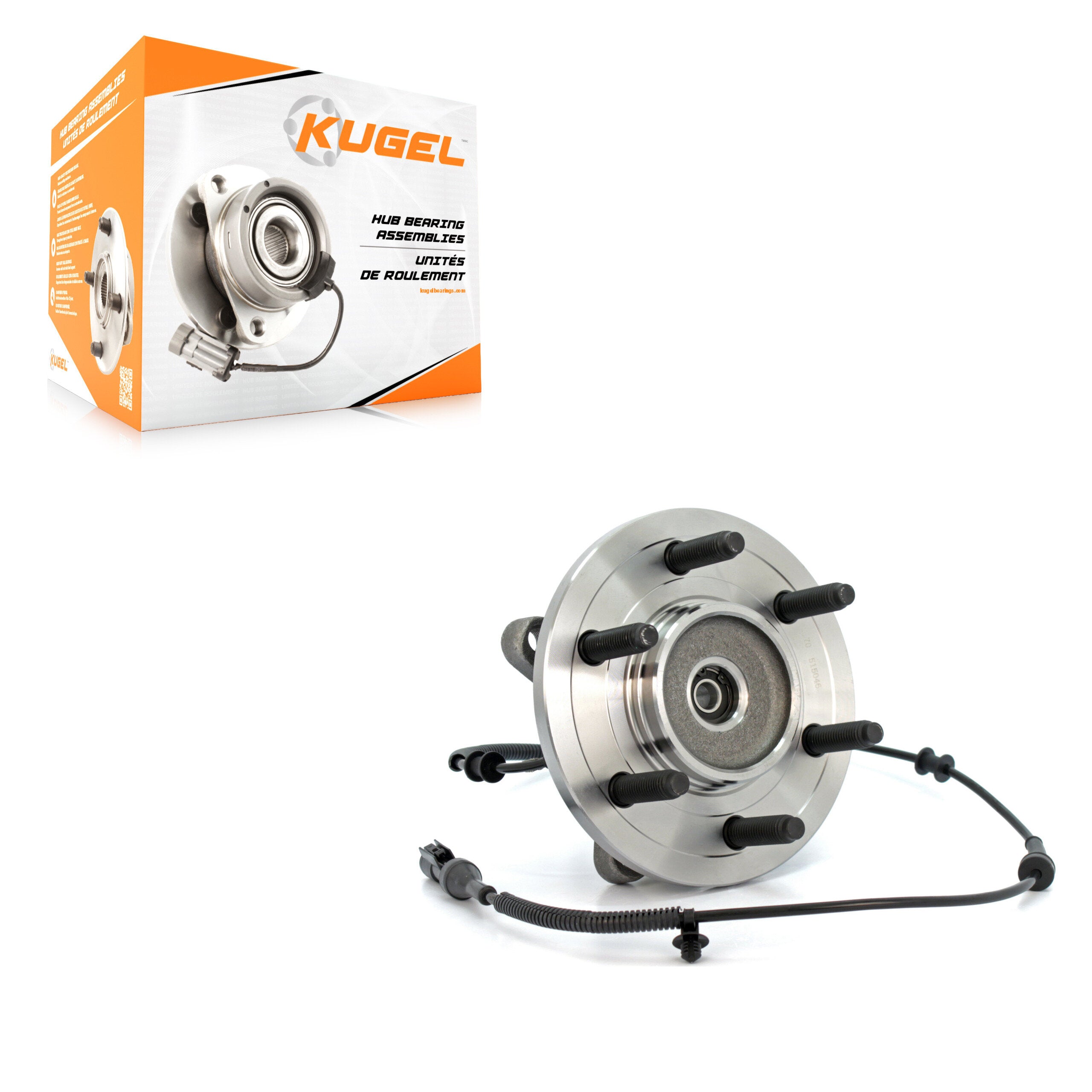 Kugel 70-515046 Wheel Bearing and Hub Assembly for 2004-2005 Ford F-150, Ford F-150 Heritage - Front