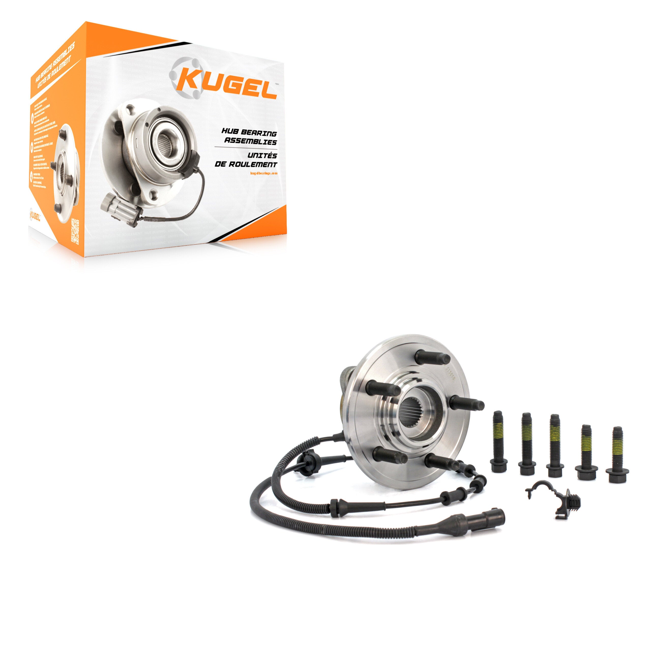 Kugel 70-515050 Wheel Bearing and Hub Assembly for 2002-2005 Ford Explorer, Lincoln Aviator, Mercury Mountaineer - Front