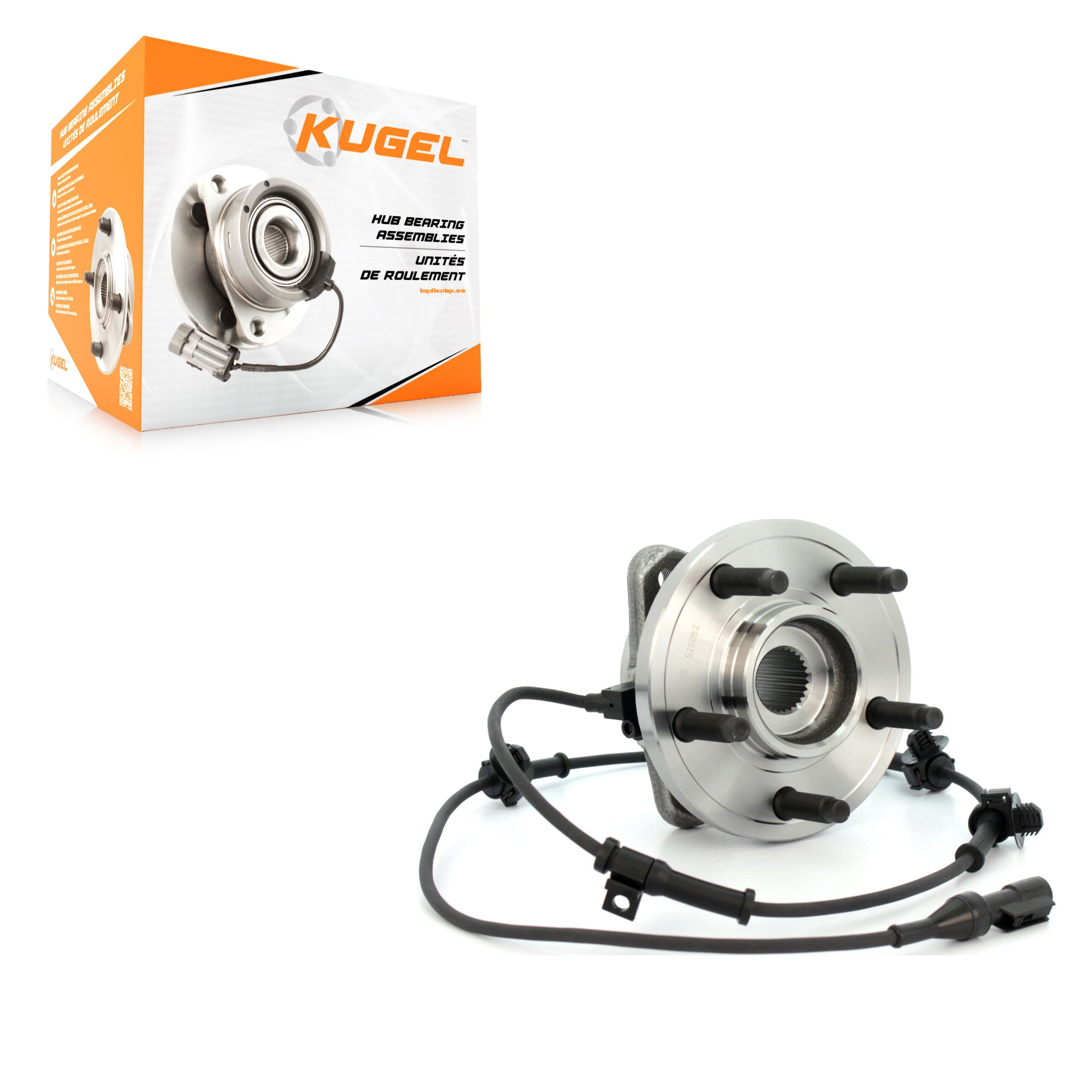 Kugel 70-515052 Wheel Bearing and Hub Assembly for 1995-2011 Ford Ranger, Mazda B3000, Mazda B4000 - Front
