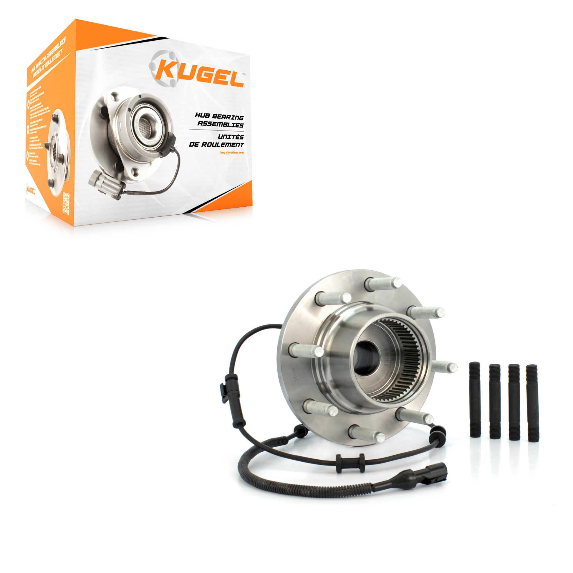 Kugel 70-515056 Wheel Bearing and Hub Assembly for 1999-2005 Ford Excursion, Ford F-250 Super Duty, Ford F-350 Super Duty - Front