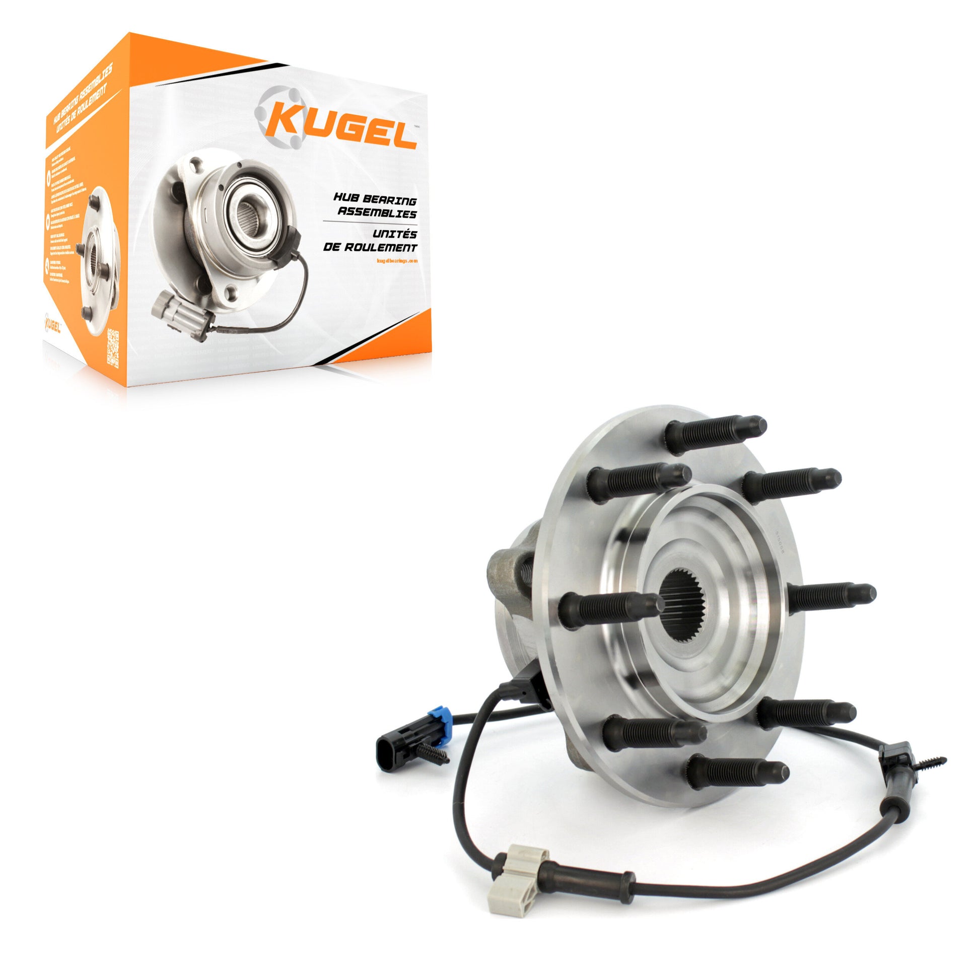 Kugel 70-515058 Wheel Bearing and Hub Assembly for 1999-2007 Chevrolet Silverado 1500 Classic, Chevrolet Silverado 1500 HD Classic, Chevrolet Silverado 2500 HD Classic - Front