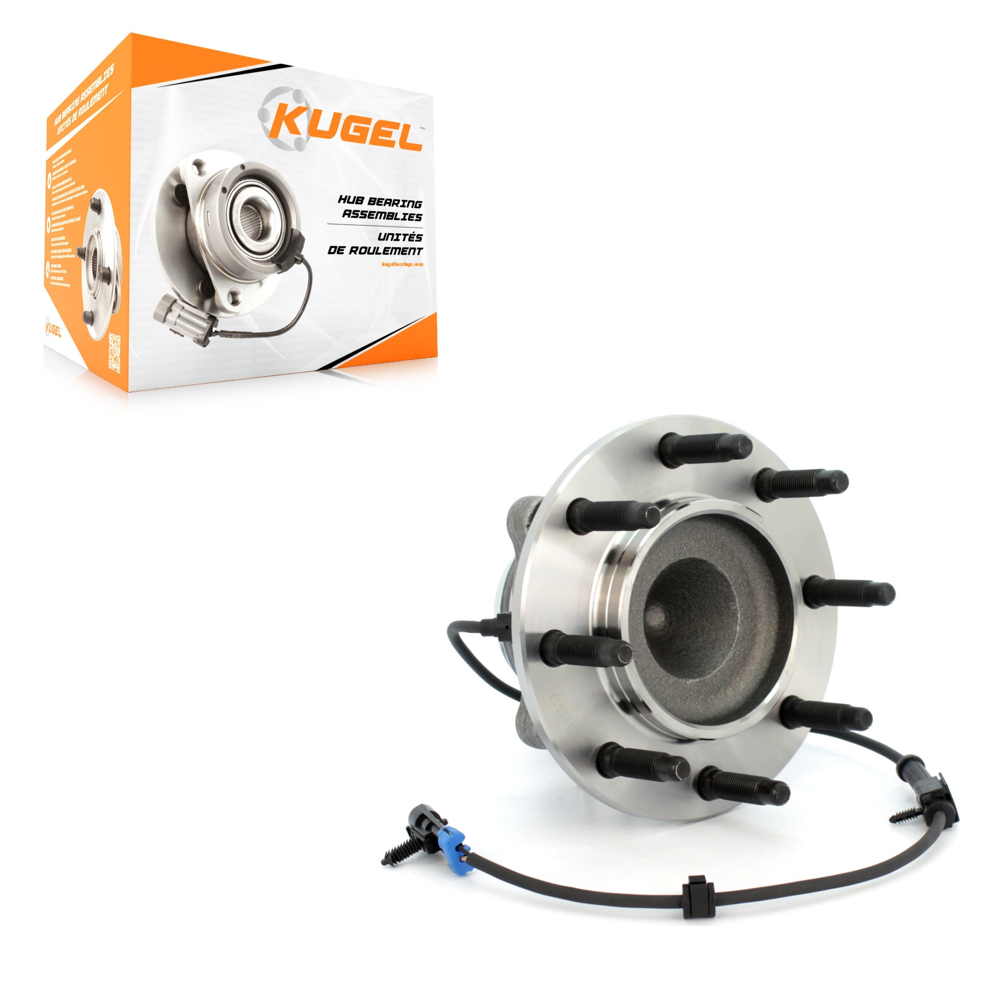 Kugel 70-515059 Wheel Bearing and Hub Assembly for 1999-2017 GMC Savana 2500, Chevrolet Express 4500, GMC Savana 4500 - Front