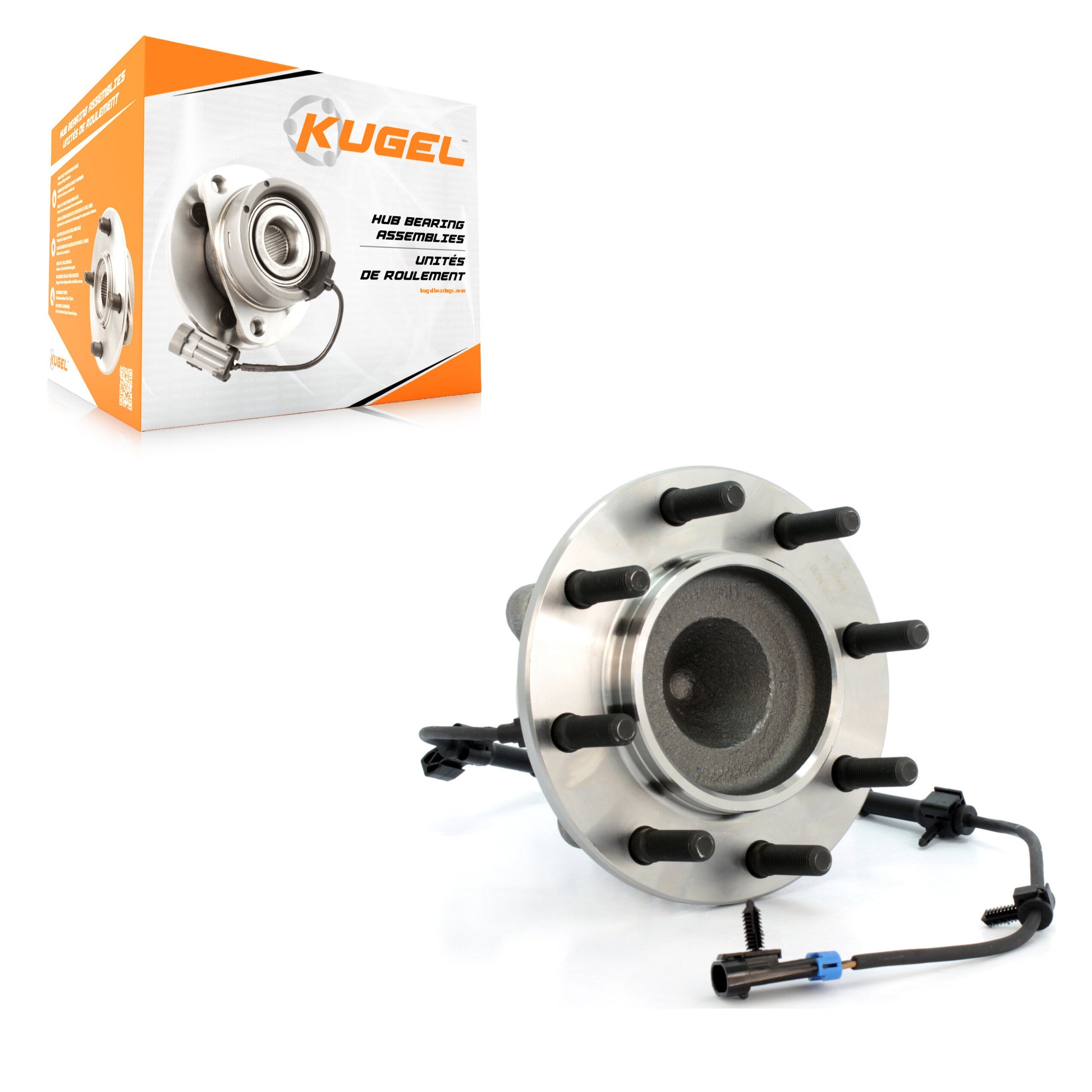 Kugel 70-515060 Wheel Bearing and Hub Assembly for 2003-2017 Chevrolet Express 4500, GMC Savana 4500, Chevrolet Express 3500 - Front