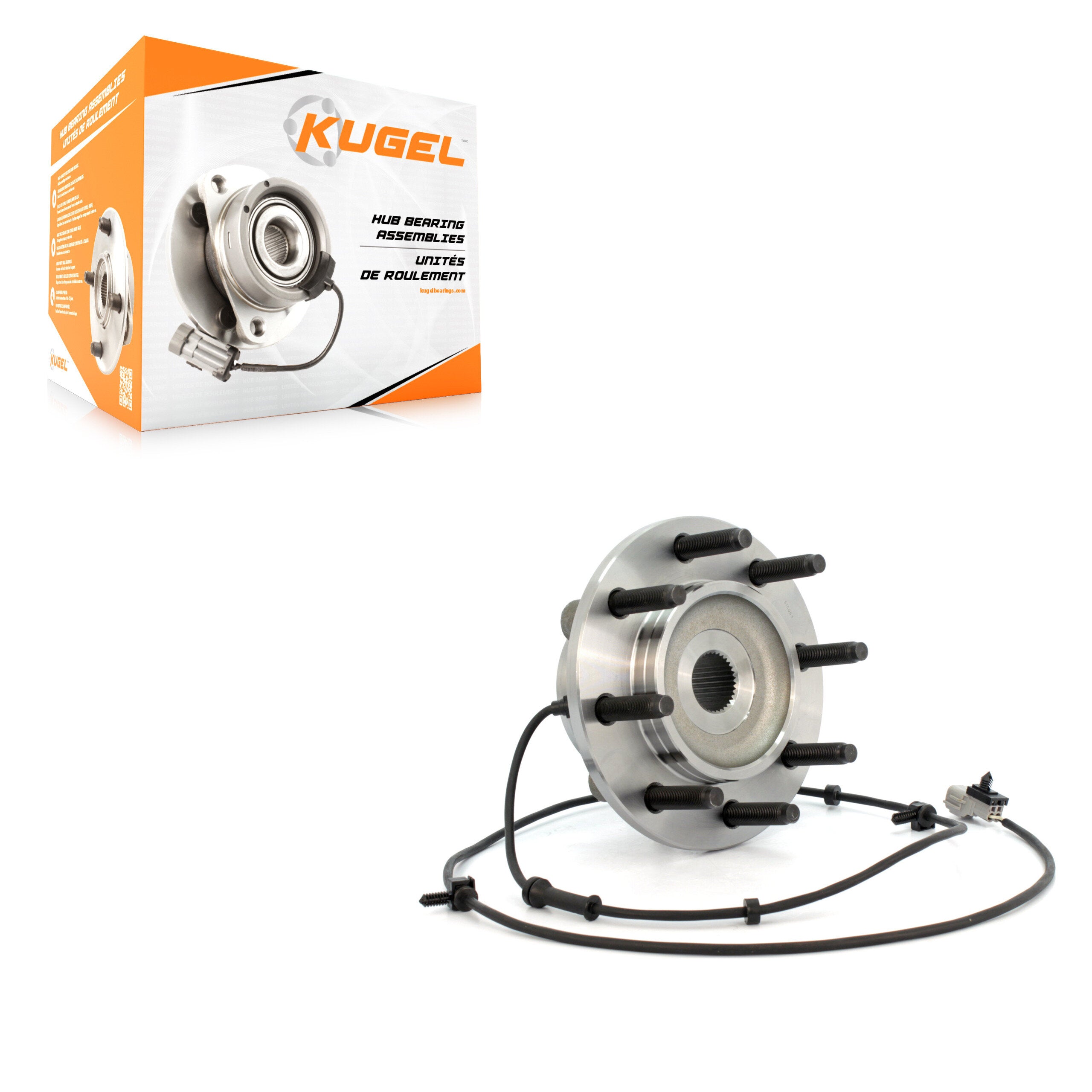 Kugel 70-515063 Wheel Bearing and Hub Assembly for 2000-2002 Dodge Ram 2500, Dodge Ram 3500 - Front
