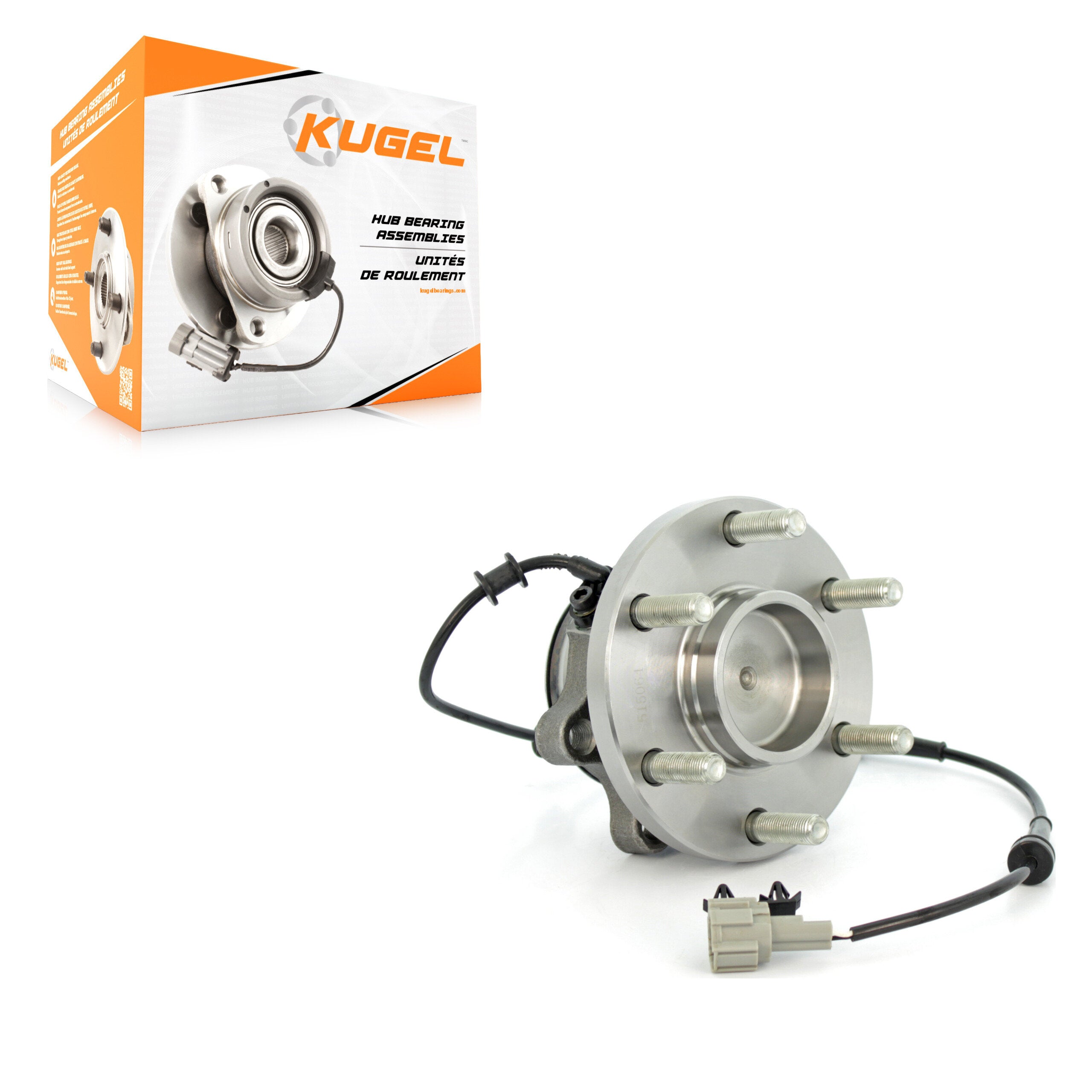 Kugel 70-515064 Wheel Bearing and Hub Assembly for 2005-2024 Suzuki Equator, Nissan Frontier, Nissan Pathfinder