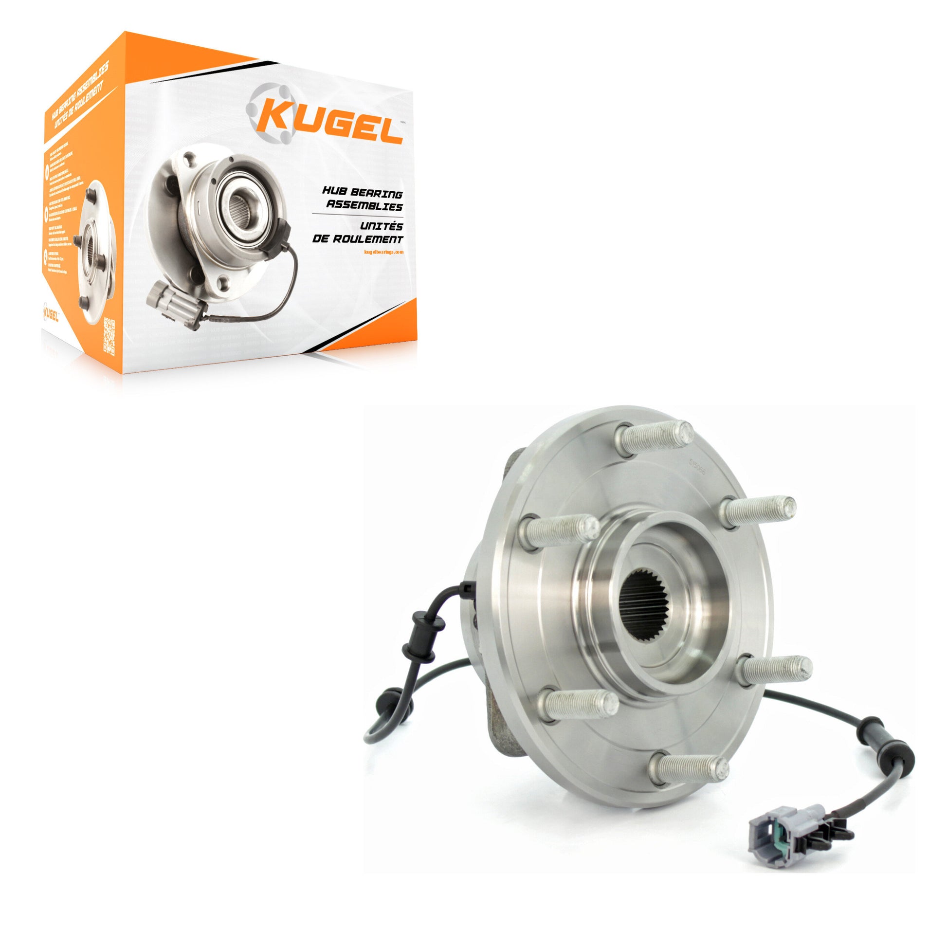 Kugel 70-515066 Wheel Bearing and Hub Assembly for 2004-2007 Nissan Armada, INFINITI QX56, Nissan Pathfinder - Front