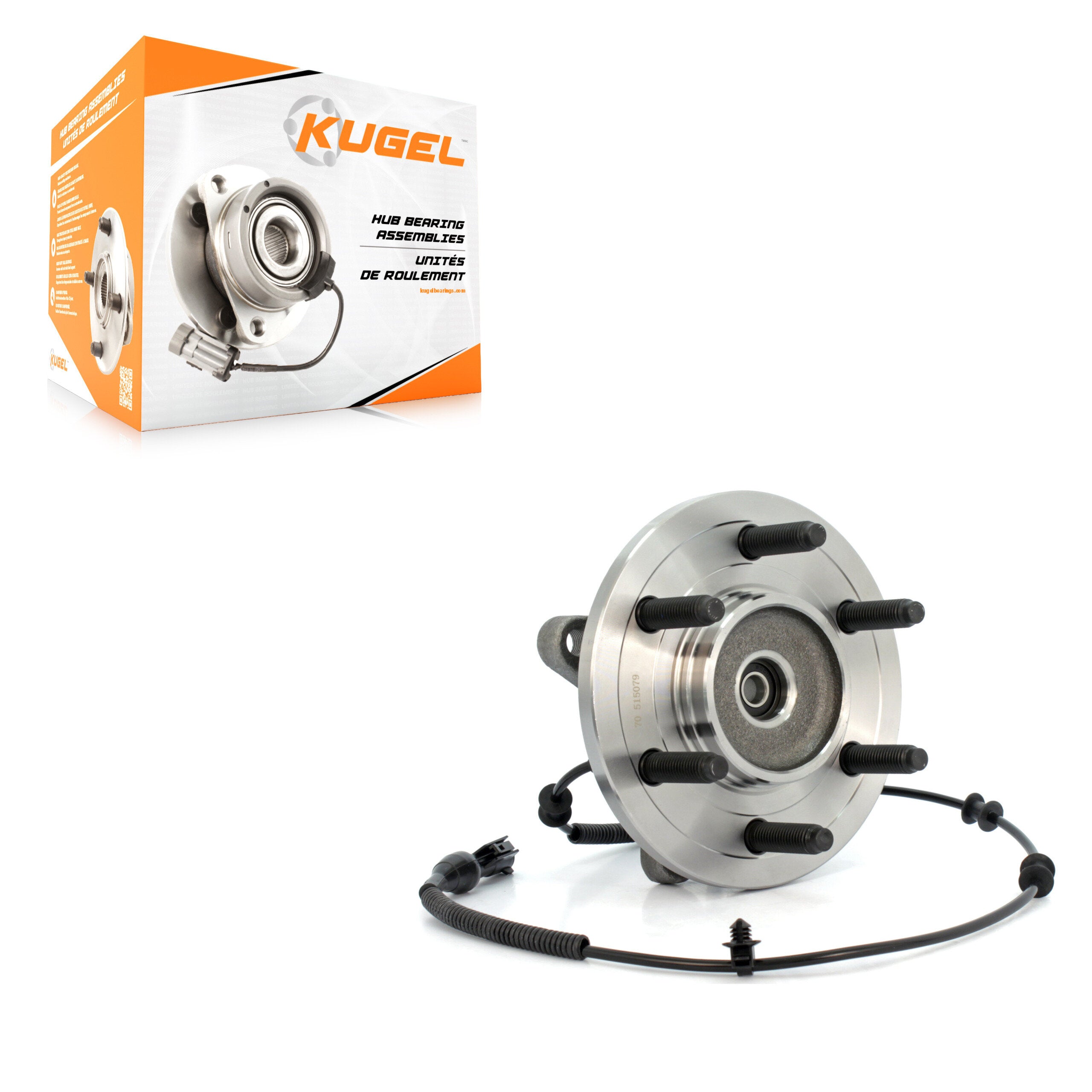 Kugel 70-515079 Wheel Bearing and Hub Assembly for 2005-2008 Ford F-150, Lincoln Mark LT - Front