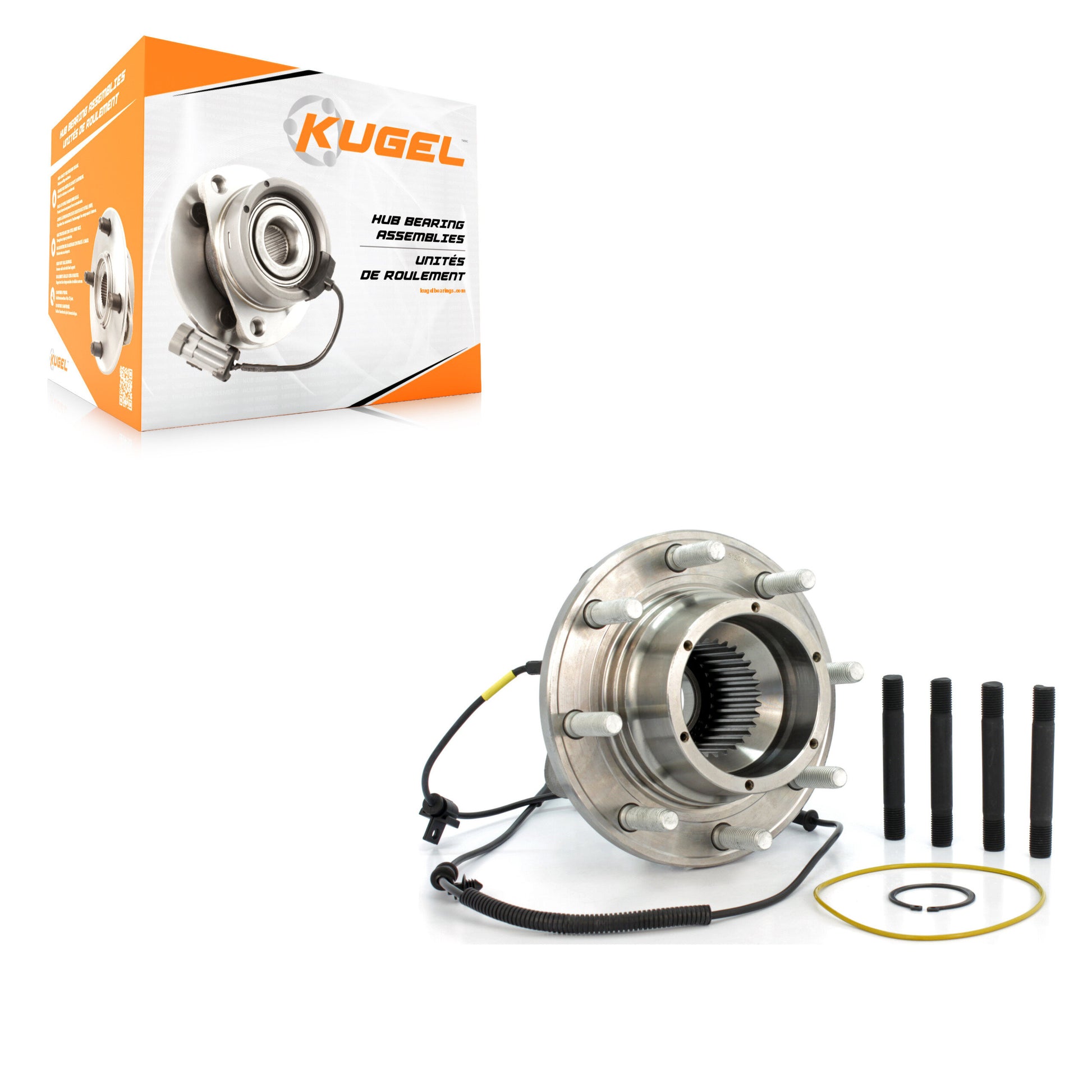 Kugel 70-515082 Wheel Bearing and Hub Assembly for 2005-2010 Ford F-350 Super Duty, Ford F-250 Super Duty - Front