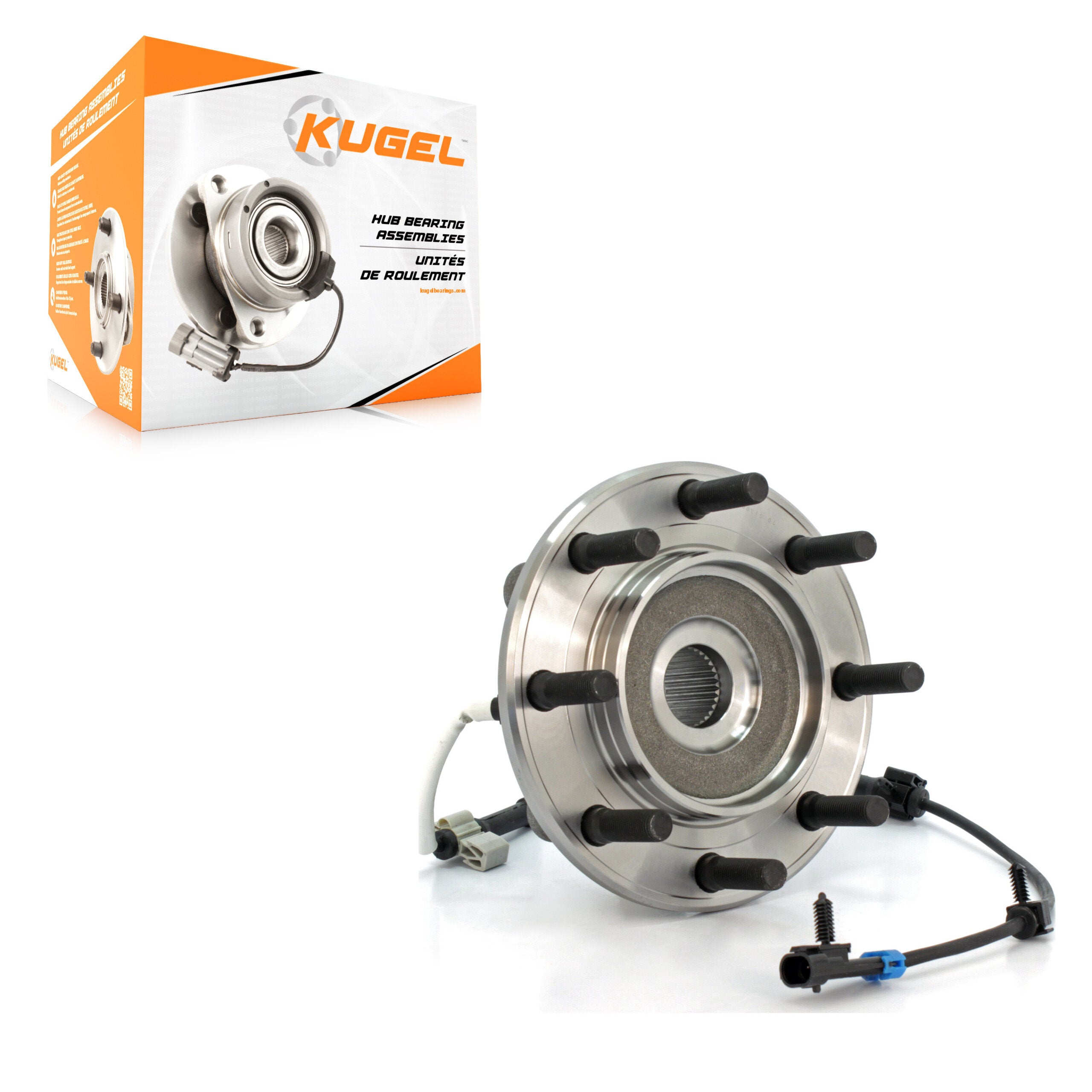 Kugel 70-515088 Wheel Bearing and Hub Assembly for 2001-2007 Chevrolet Silverado 3500 Classic, GMC Sierra 3500 Classic, Chevrolet Silverado 3500 - Front