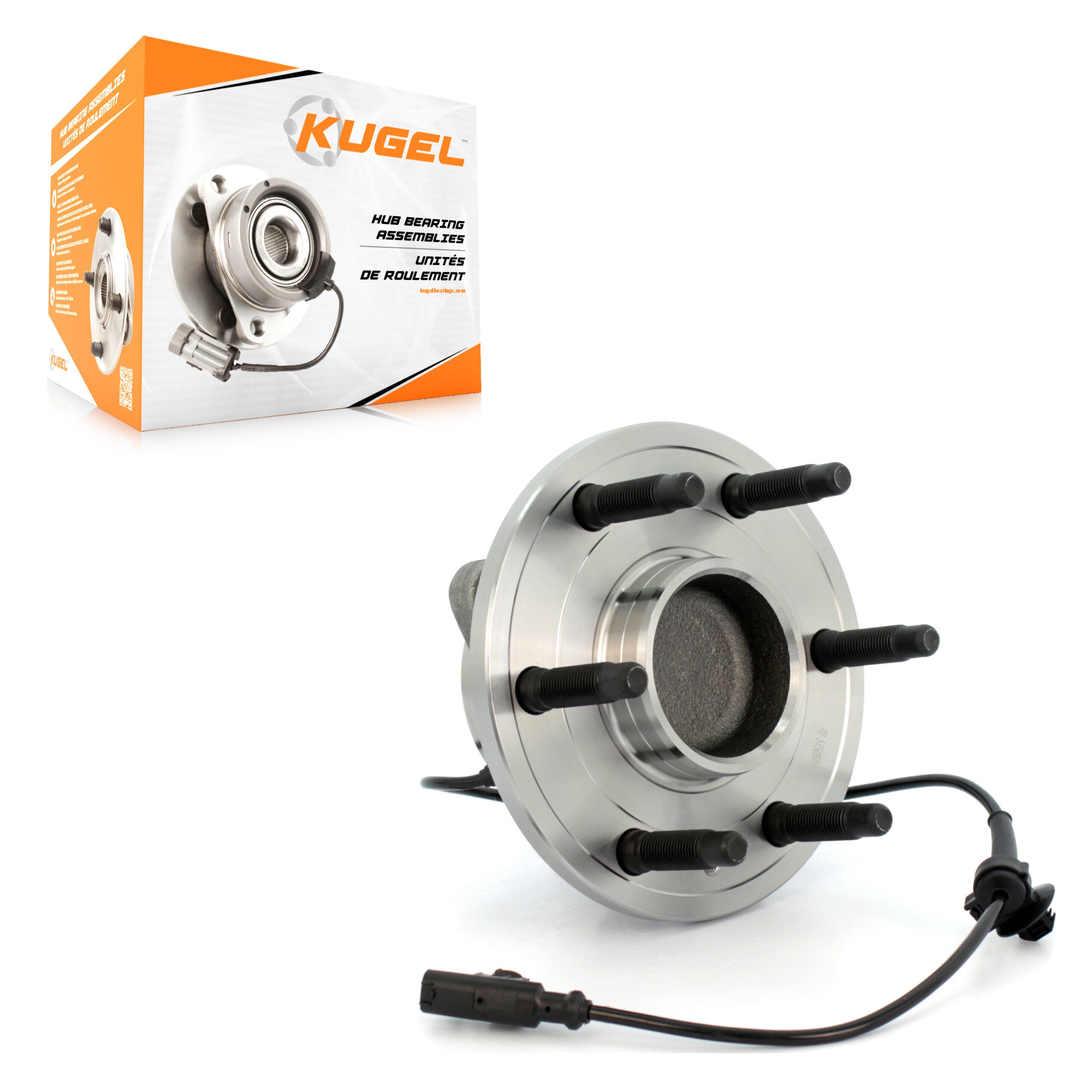 Kugel 70-515097 Wheel Bearing and Hub Assembly for 2007-2014 Cadillac Escalade ESV, Cadillac Escalade, Chevrolet Avalanche - Front