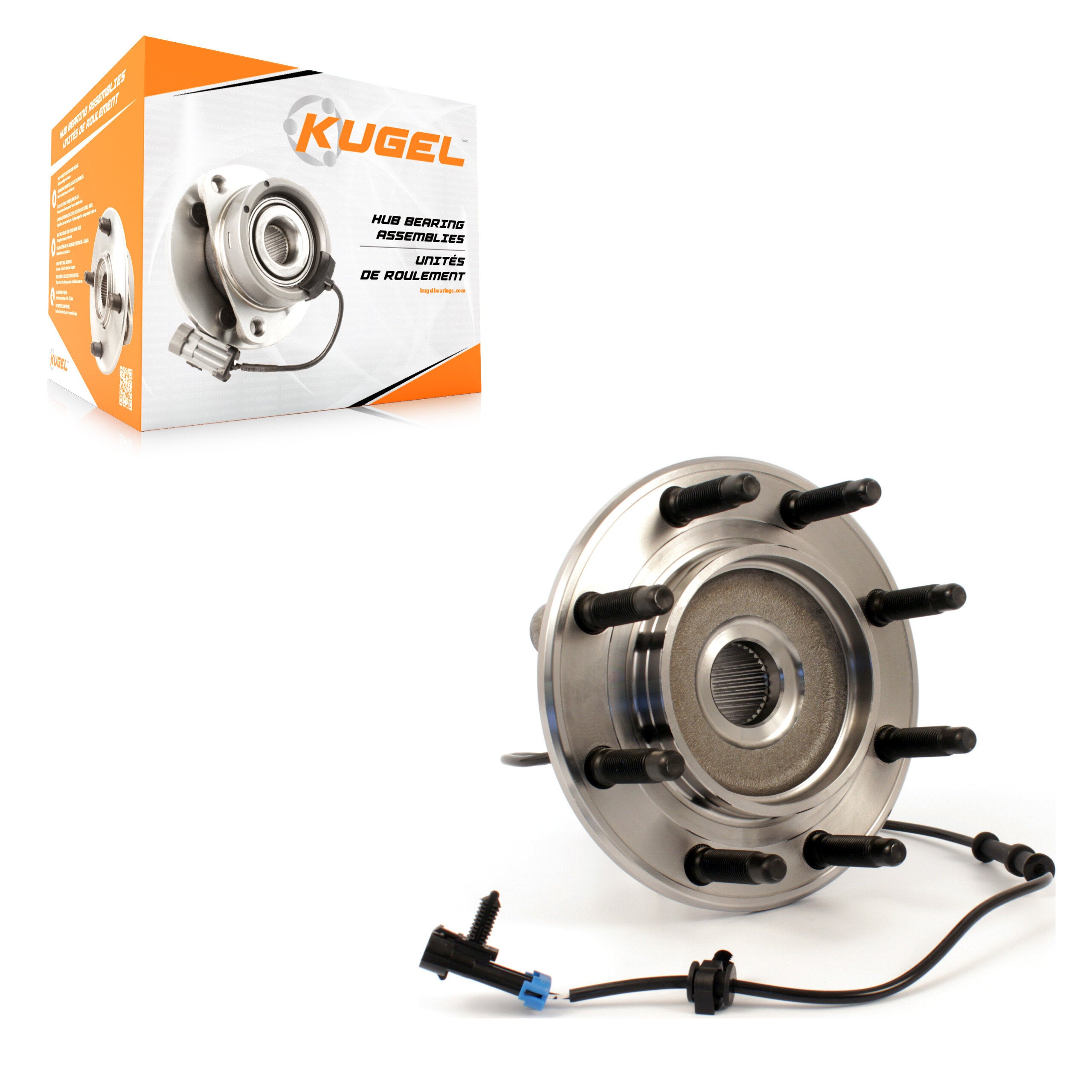 Kugel 70-515098 Wheel Bearing and Hub Assembly for 2007-2013 Chevrolet Suburban 2500, GMC Yukon XL 2500, Hummer H2 - Front