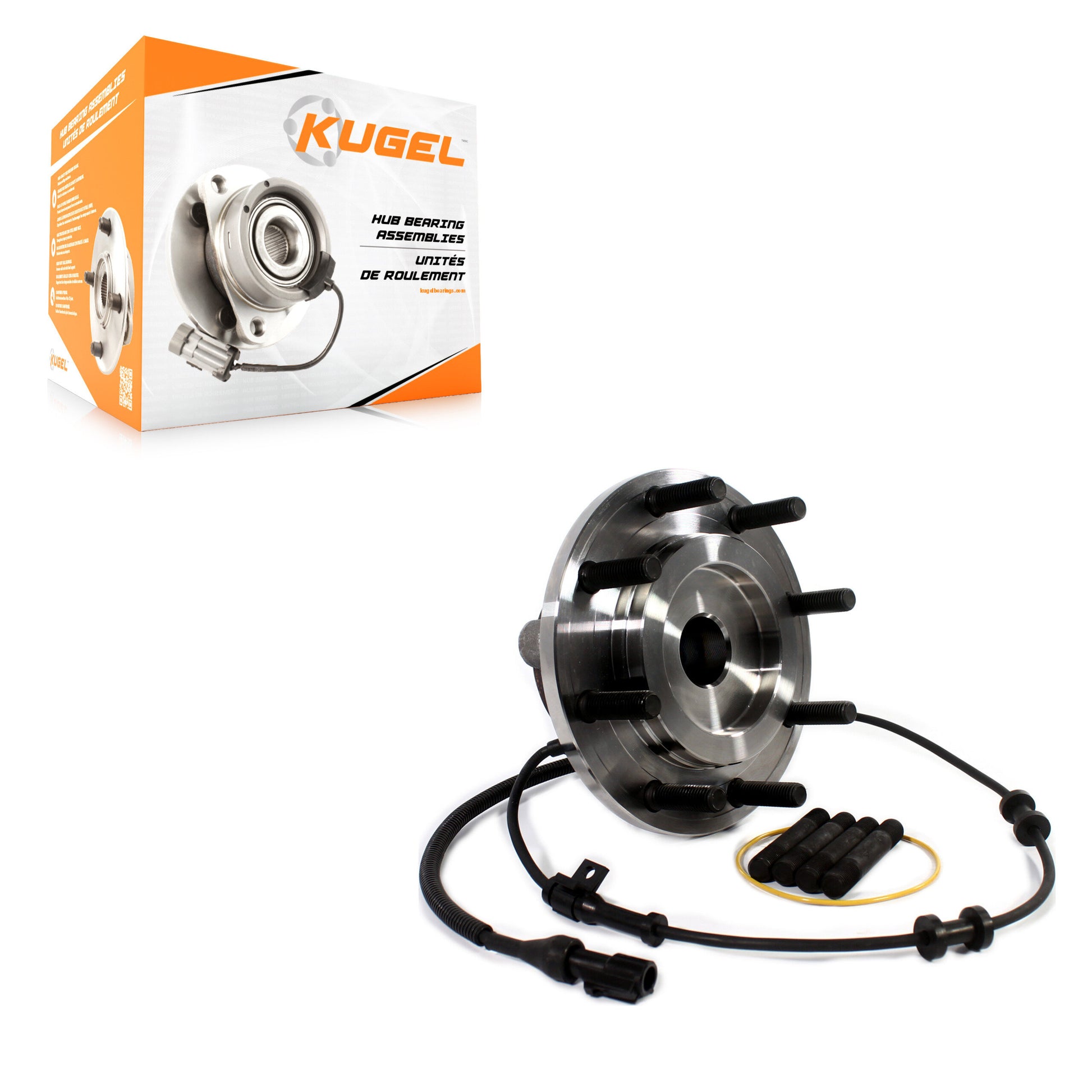 Kugel 70-515100 Wheel Bearing and Hub Assembly for 1999-2004 Ford F-250 Super Duty, Ford F-350 Super Duty, Ford F-450 Super Duty - Front