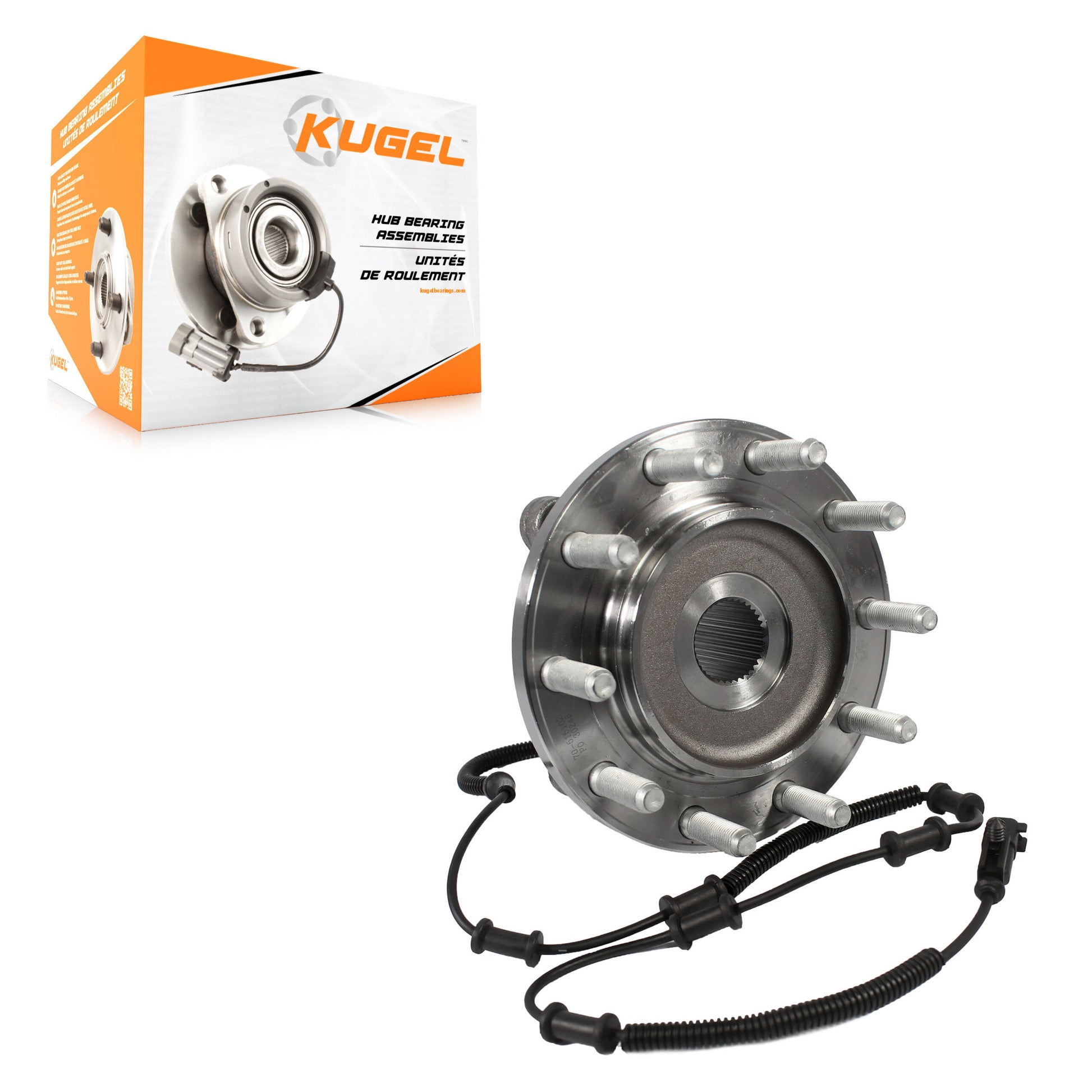 Kugel 70-515102 Wheel Bearing and Hub Assembly for 2008-2018 Ram 4500, Ram 5500, Dodge Ram 4500 - Front
