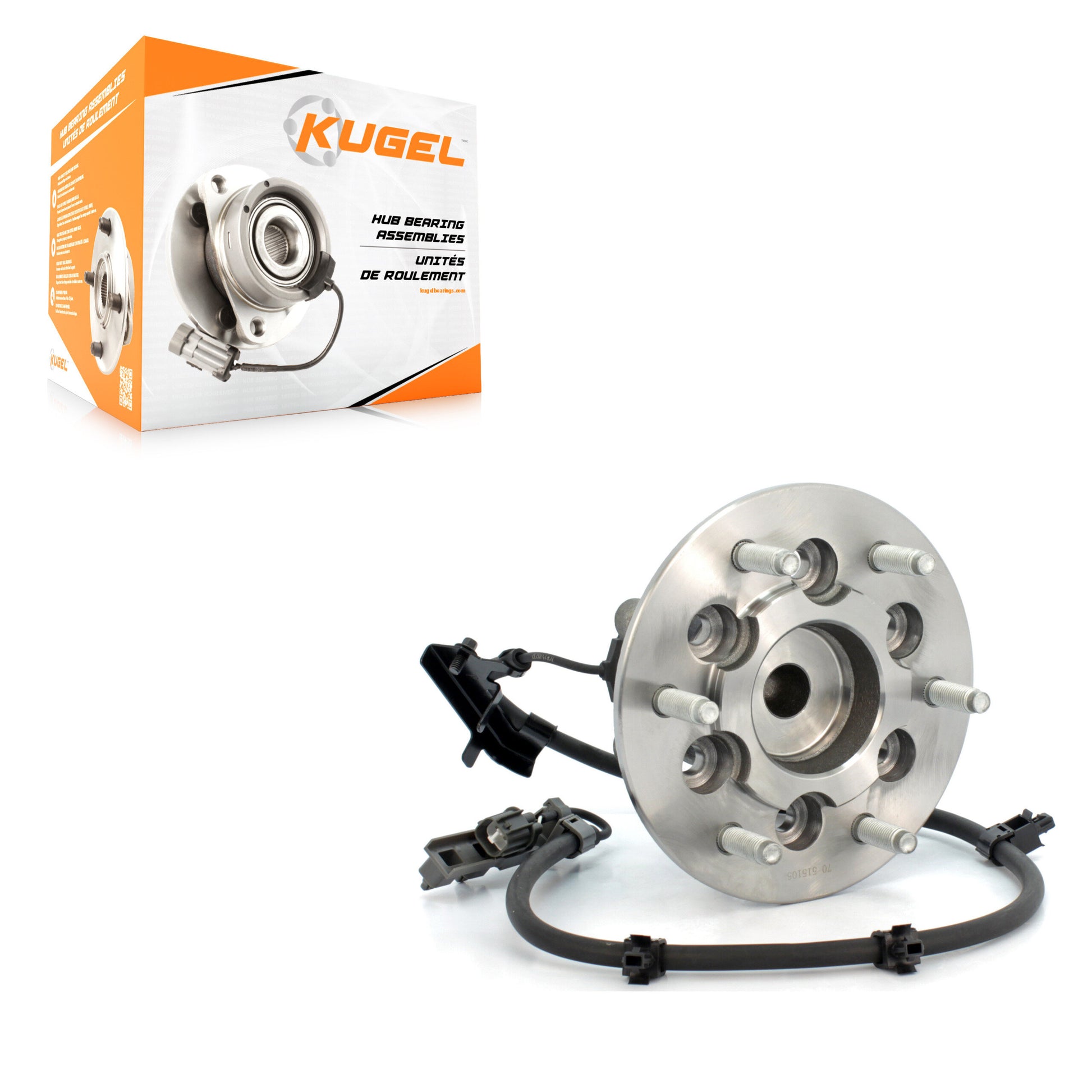 Kugel 70-515105 Wheel Bearing and Hub Assembly for 2004-2008 Isuzu i-290, Isuzu i-370, Isuzu i-280 - Front Right