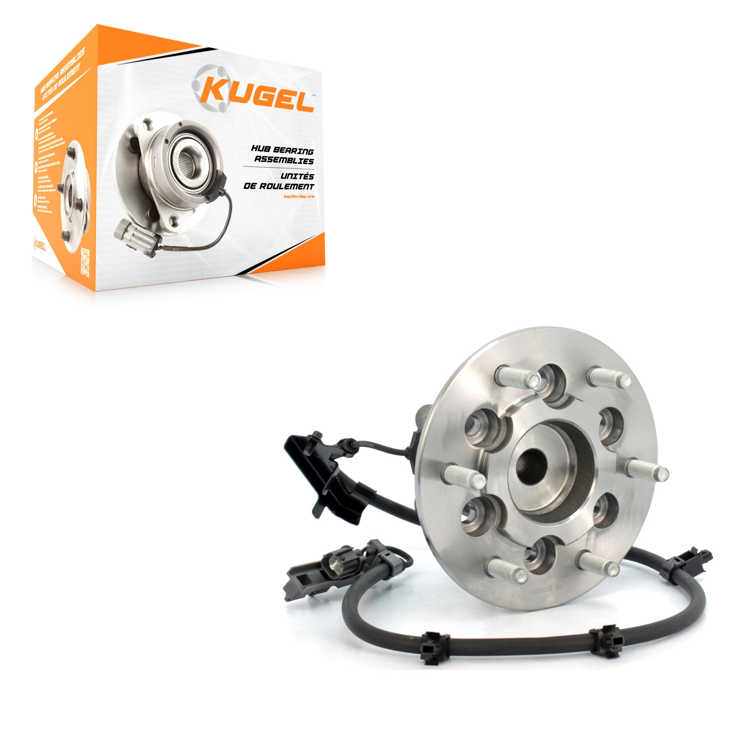 Kugel 70-515105 Wheel Bearing and Hub Assembly for 2004-2008 Isuzu i-290, Isuzu i-370, Isuzu i-280 - Front Right
