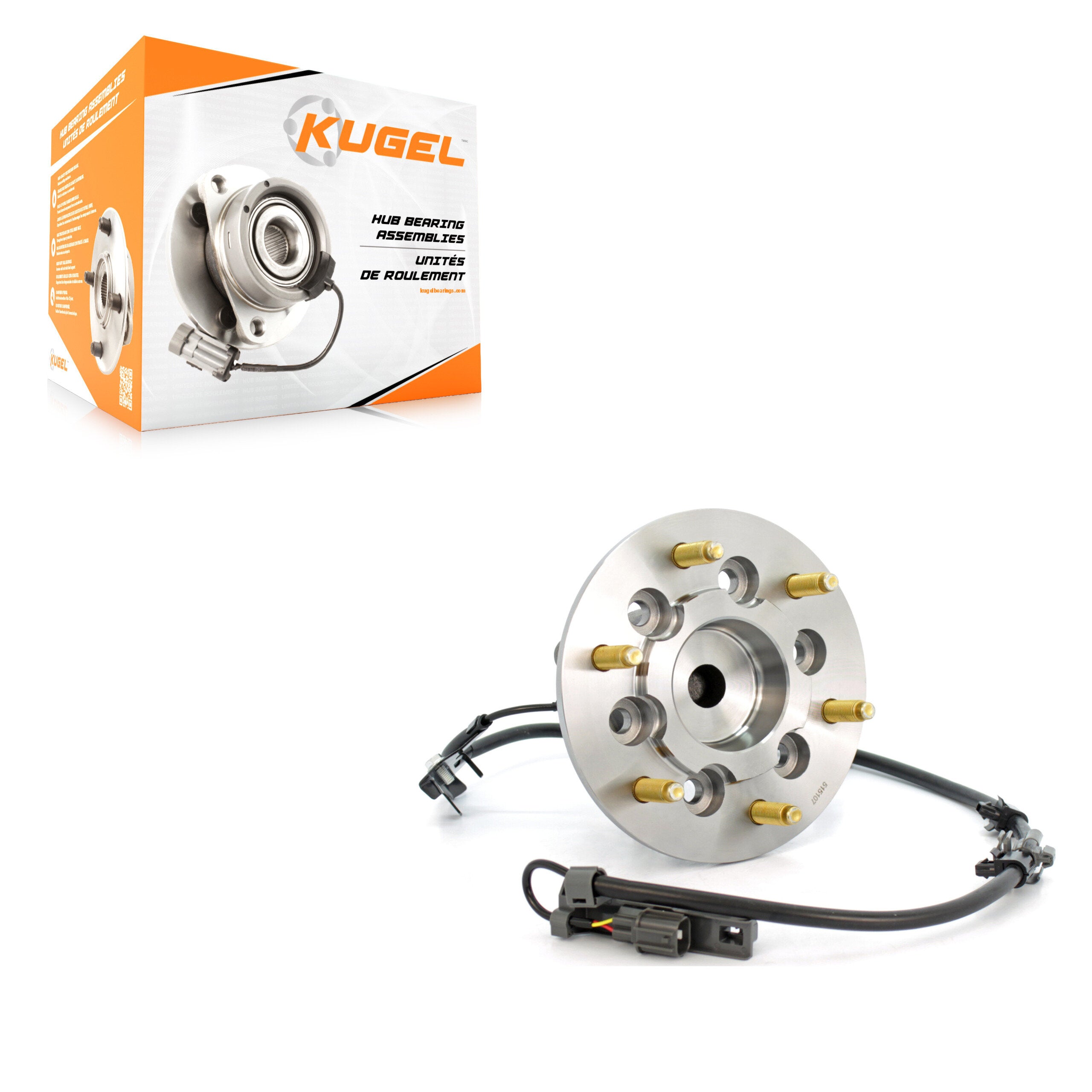 Kugel 70-515107 Wheel Bearing and Hub Assembly for 2004-2008 Isuzu i-290, Isuzu i-370, Isuzu i-280 - Front Right