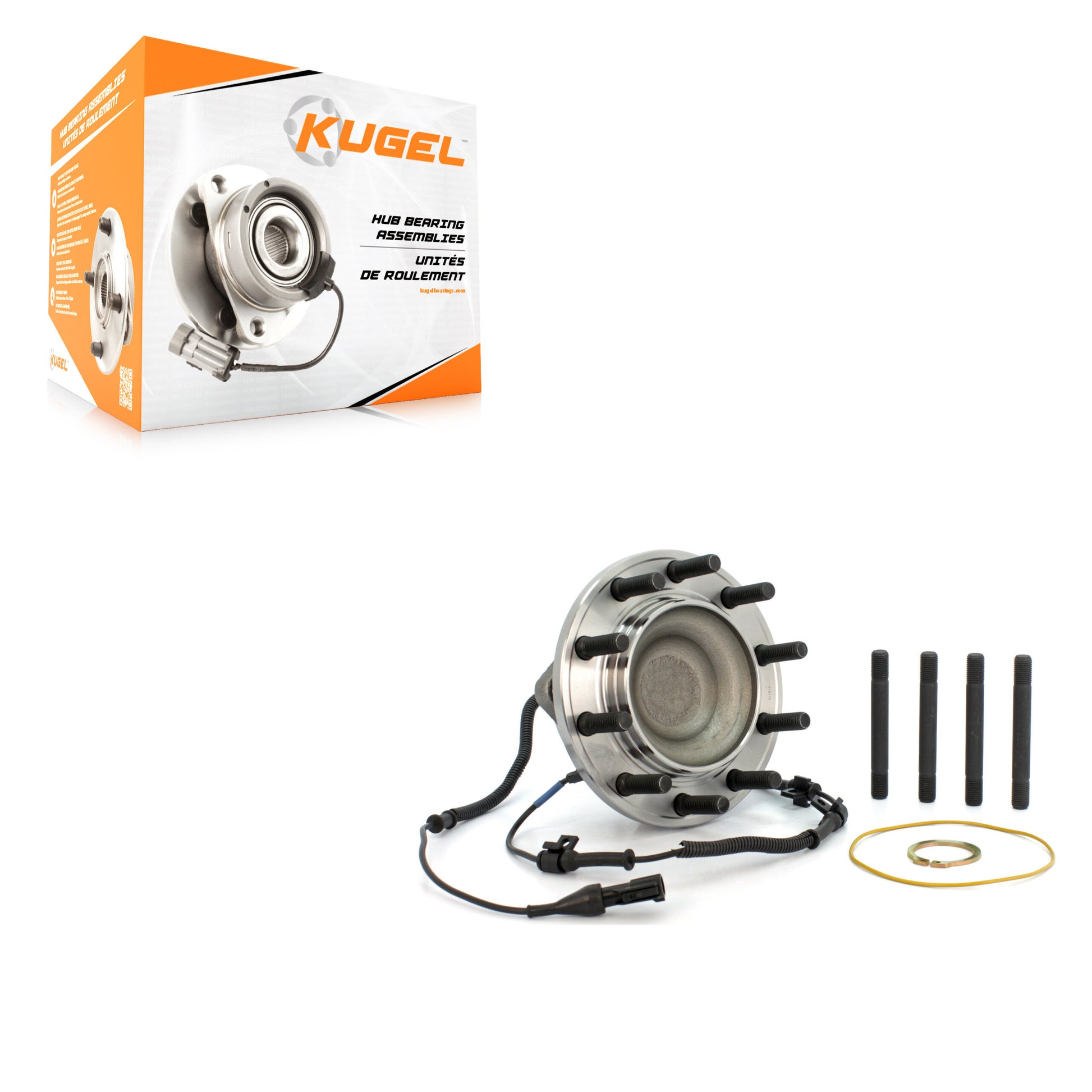 Kugel 70-515115 Wheel Bearing and Hub Assembly for 2005-2010 Ford F-450 Super Duty, Ford F-550 Super Duty - Front