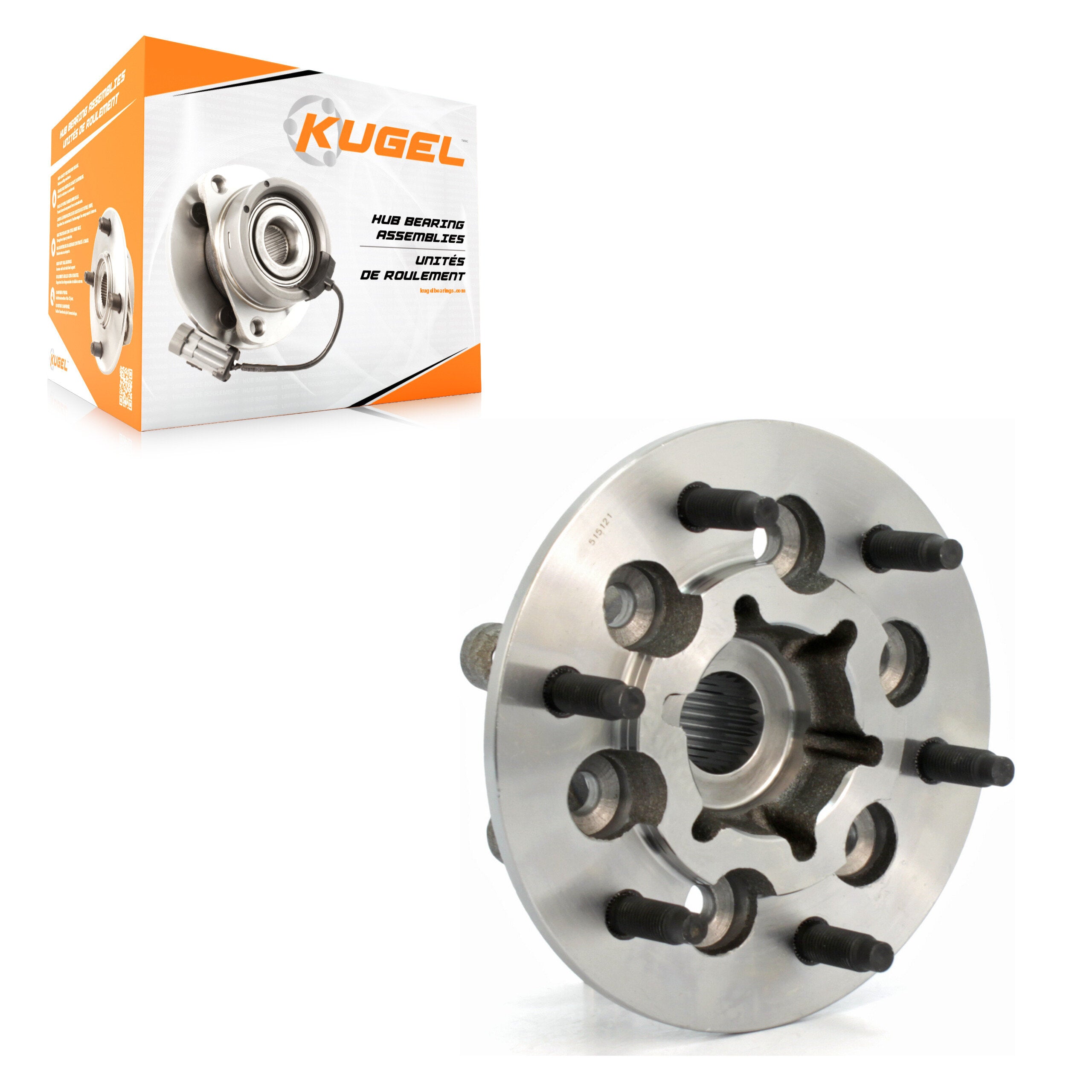 Kugel 70-515121 Wheel Bearing and Hub Assembly for 2009-2012 Chevrolet Colorado, GMC Canyon - Front