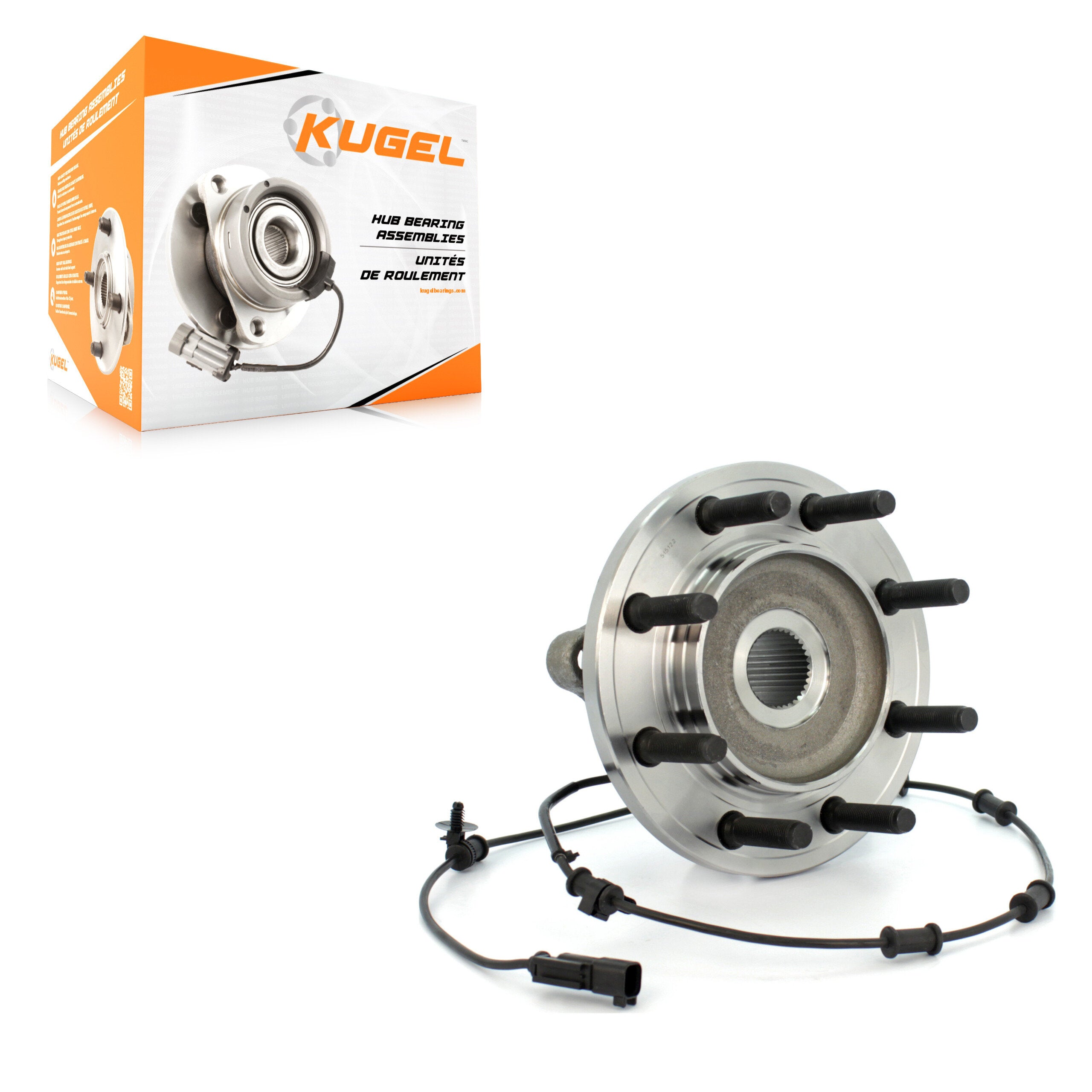 Kugel 70-515122 Wheel Bearing and Hub Assembly for 2009-2011 Ram 2500, Ram 3500, Dodge Ram 2500 - Front
