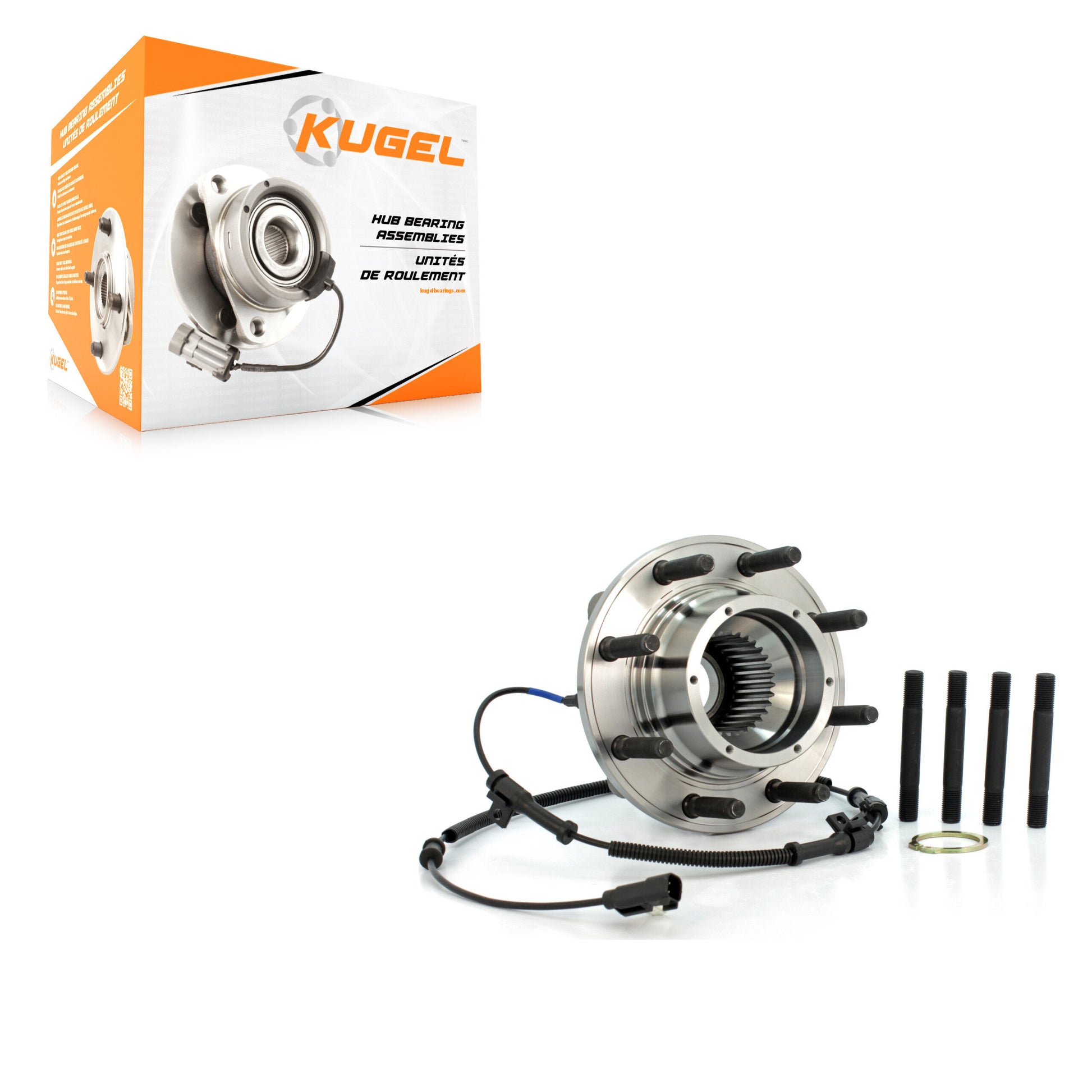 Kugel 70-515130 Wheel Bearing and Hub Assembly for 2011-2016 Ford F-250 Super Duty, Ford F-350 Super Duty - Front