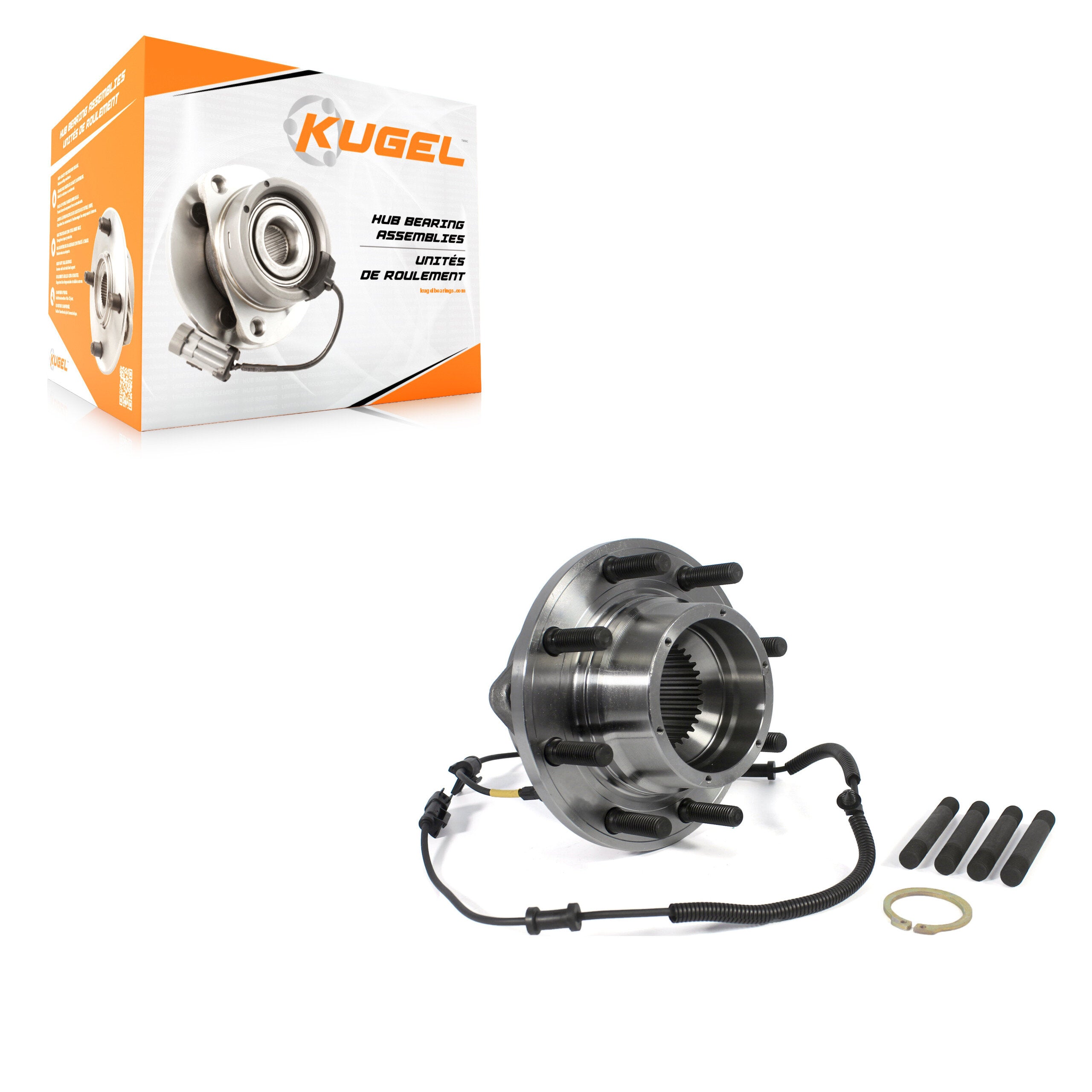 Kugel 70-515131 Wheel Bearing and Hub Assembly for 2011-2016 Ford F-350 Super Duty - Front
