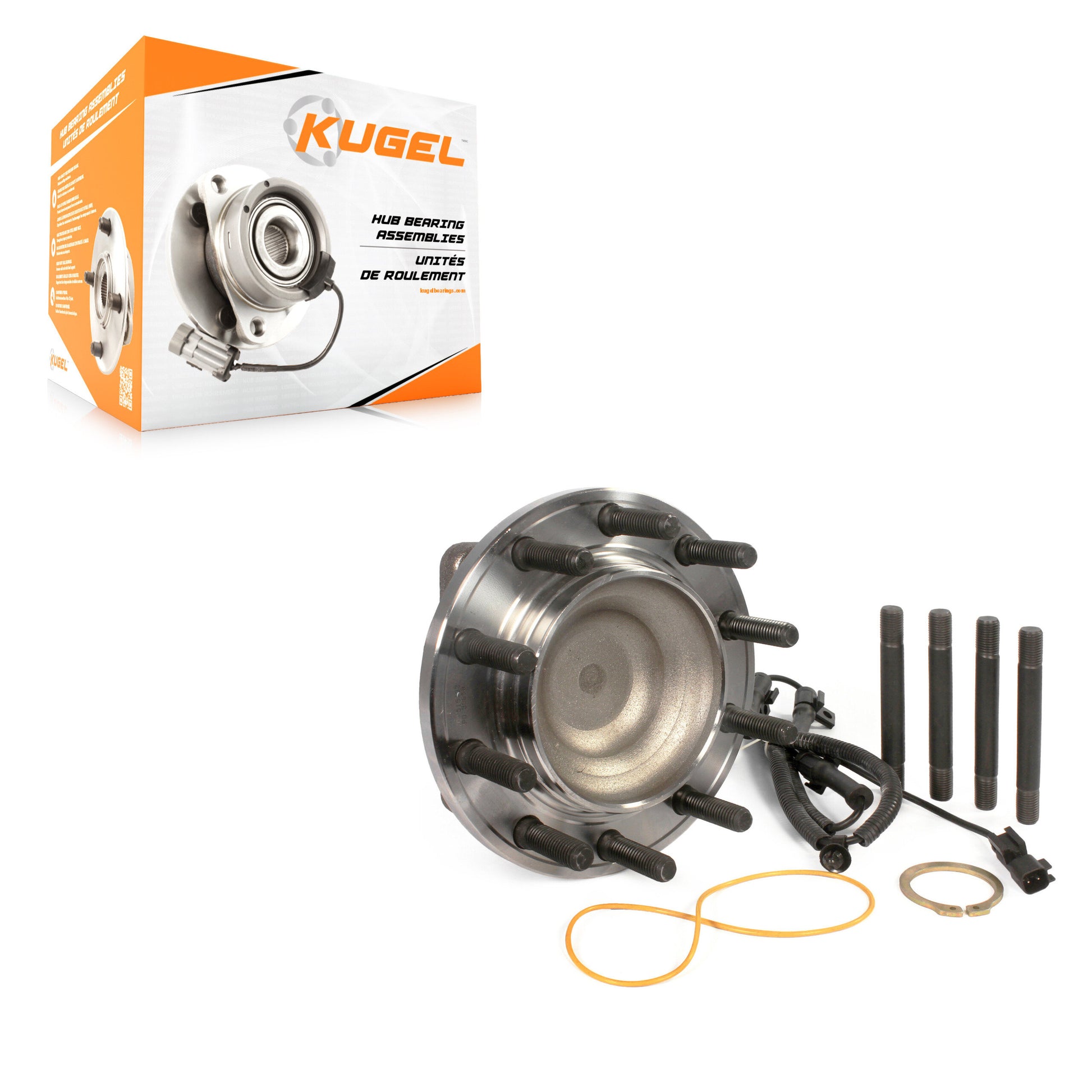 Kugel 70-515132 Wheel Bearing and Hub Assembly for 2011-2016 Ford F-450 Super Duty, Ford F-550 Super Duty - Front