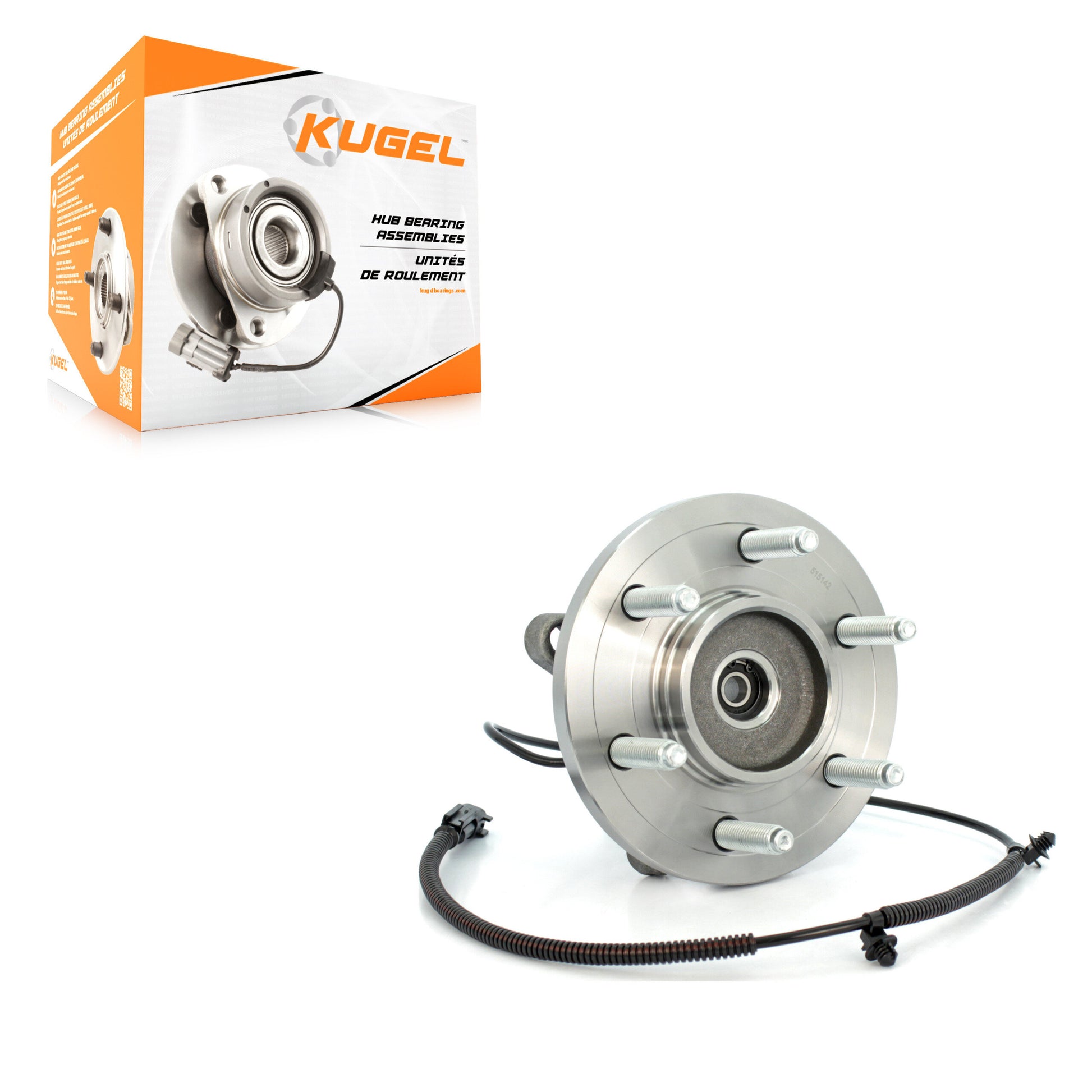 Kugel 70-515142 Wheel Bearing and Hub Assembly for 2010-2014 Ford F-150, Ford Expedition, Lincoln Navigator - Front