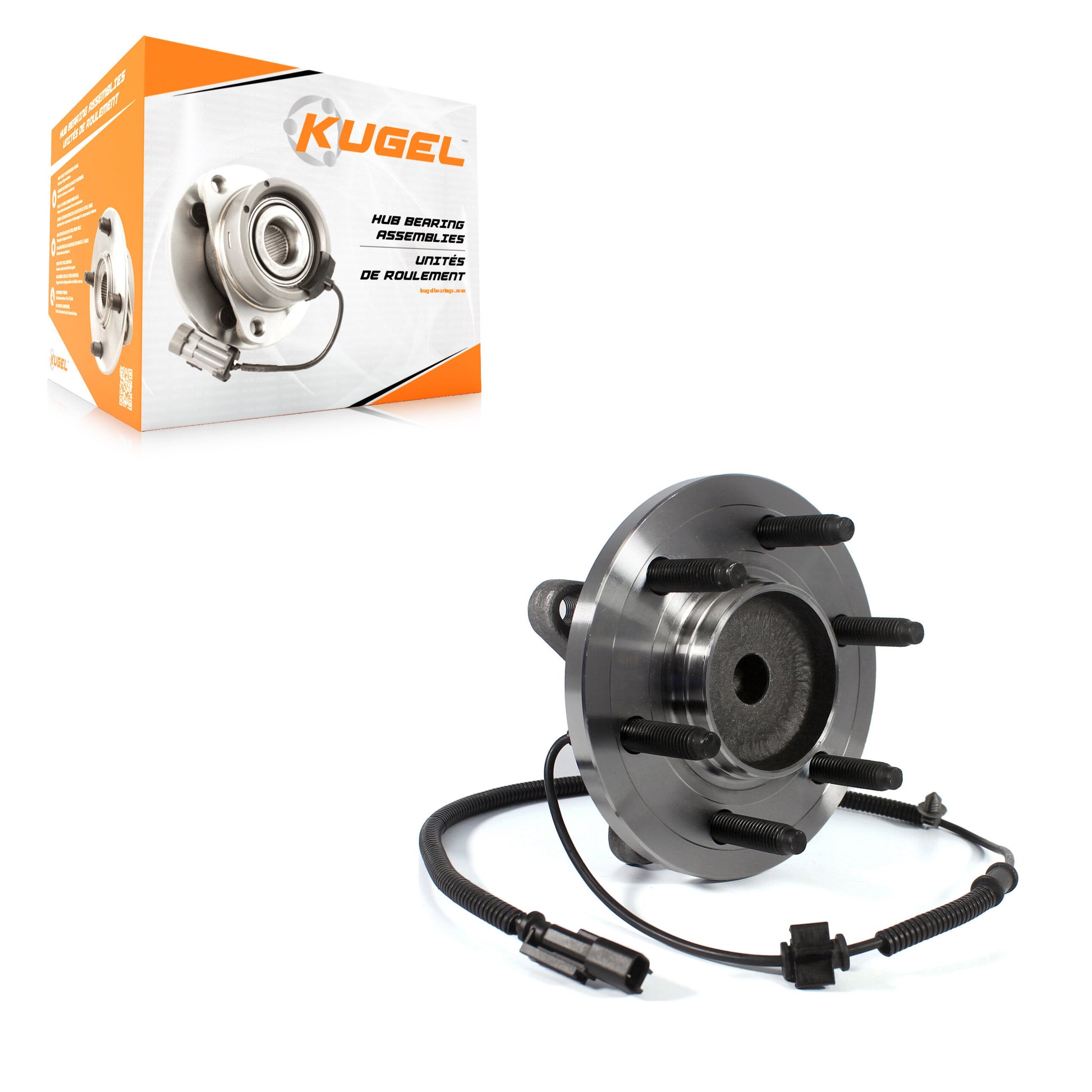 Kugel 70-515143 Wheel Bearing and Hub Assembly for 2011-2014 Ford Expedition, Ford F-150, Lincoln Navigator - Front