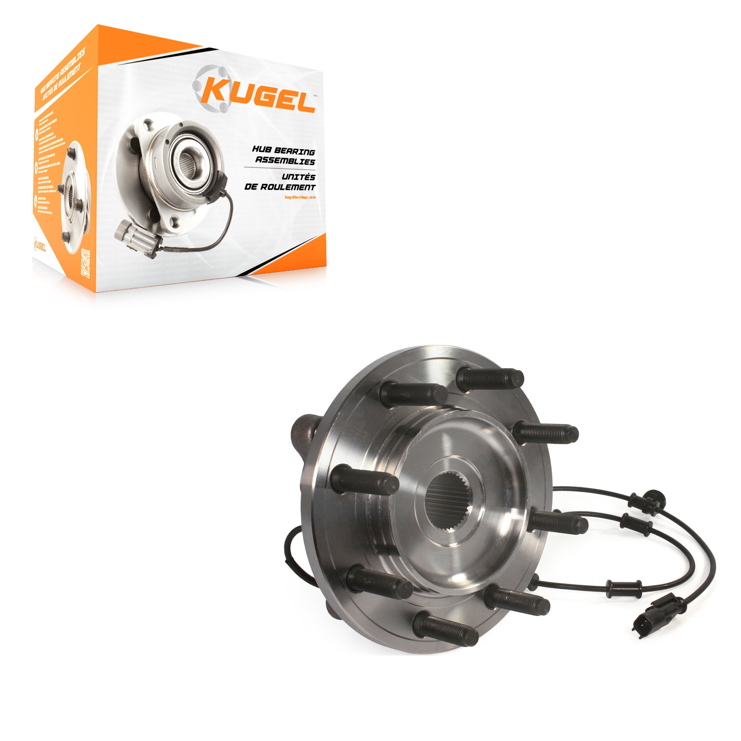 Kugel 70-515148 Wheel Bearing and Hub Assembly for 2012-2013 Ram 3500, Ram 2500 - Front
