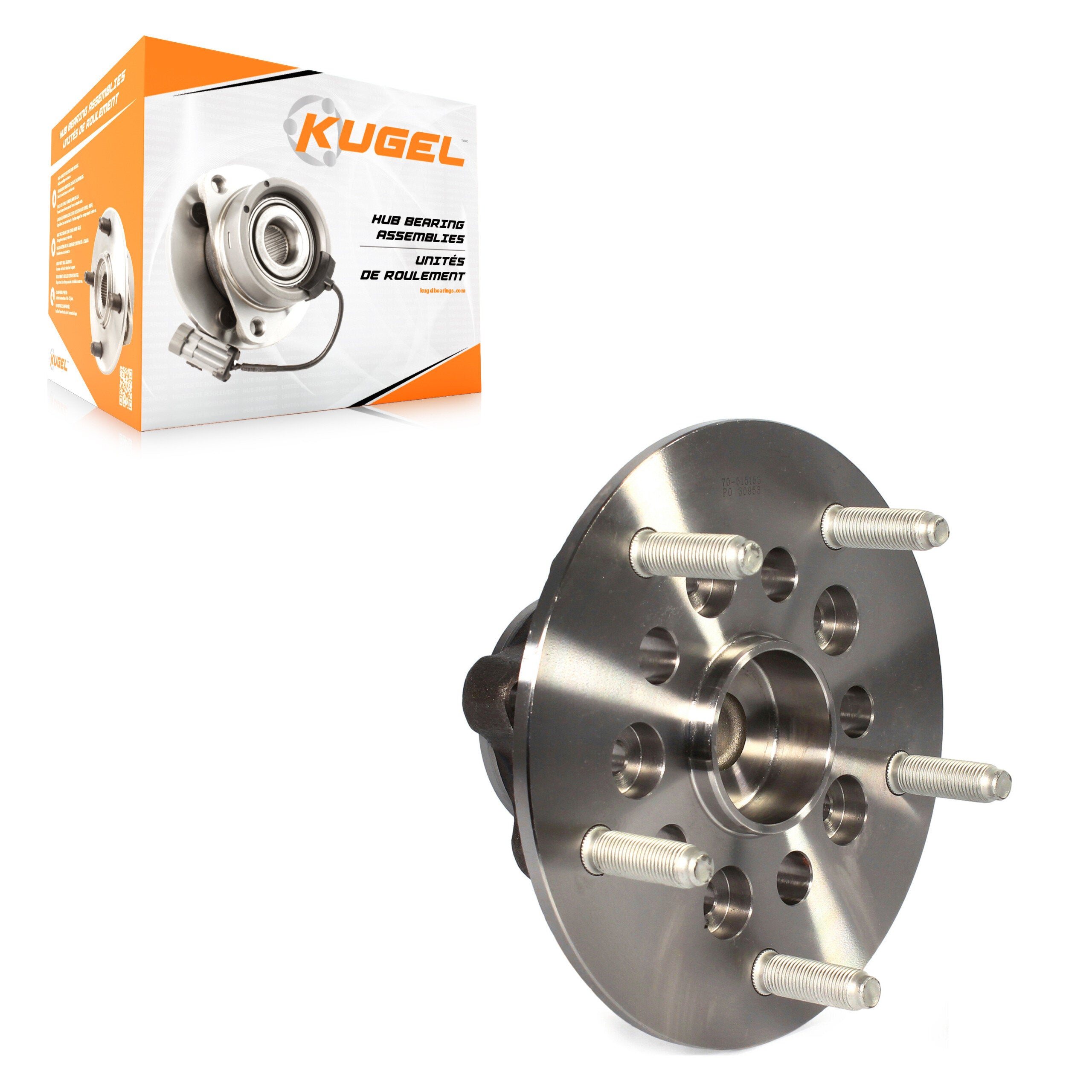 Kugel 70-515153 Wheel Bearing and Hub Assembly for 2015-2019 Ford Transit-250, Ford Transit-150, Ford Transit-350 - Front