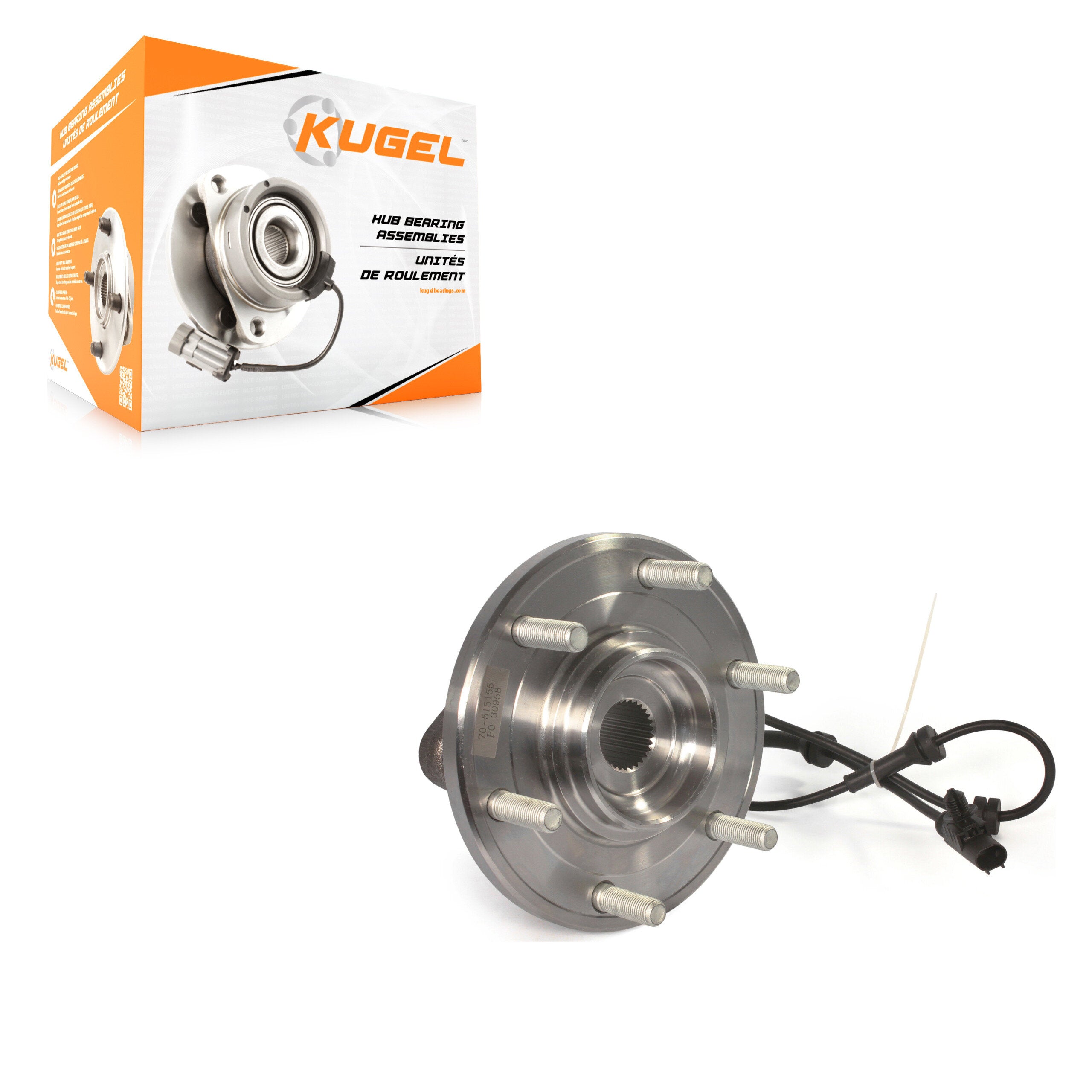 Kugel 70-515155 Wheel Bearing and Hub Assembly for 2012-2015 Nissan Armada, Nissan TITAN - Front