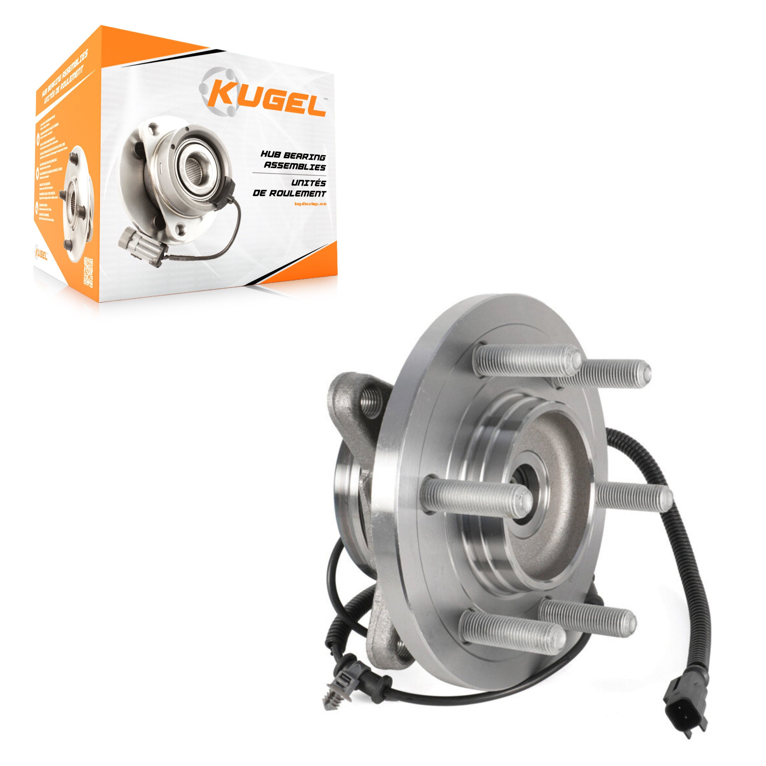 Kugel 70-515158 Wheel Bearing and Hub Assembly for 2015-2017 Ford Expedition, Lincoln Navigator - Front