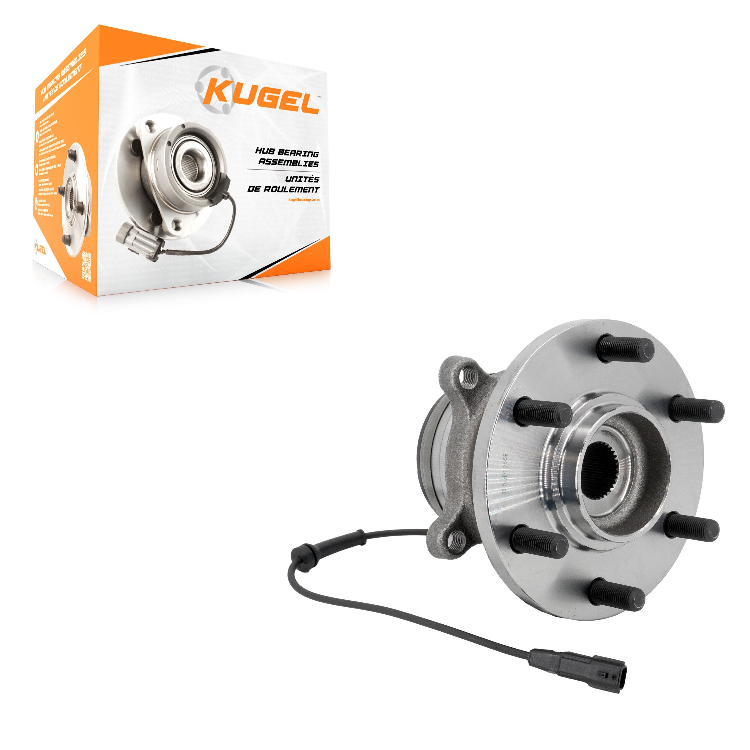 Kugel 70-515171 Wheel Bearing and Hub Assembly for 2016-2024 Nissan TITAN XD - Front