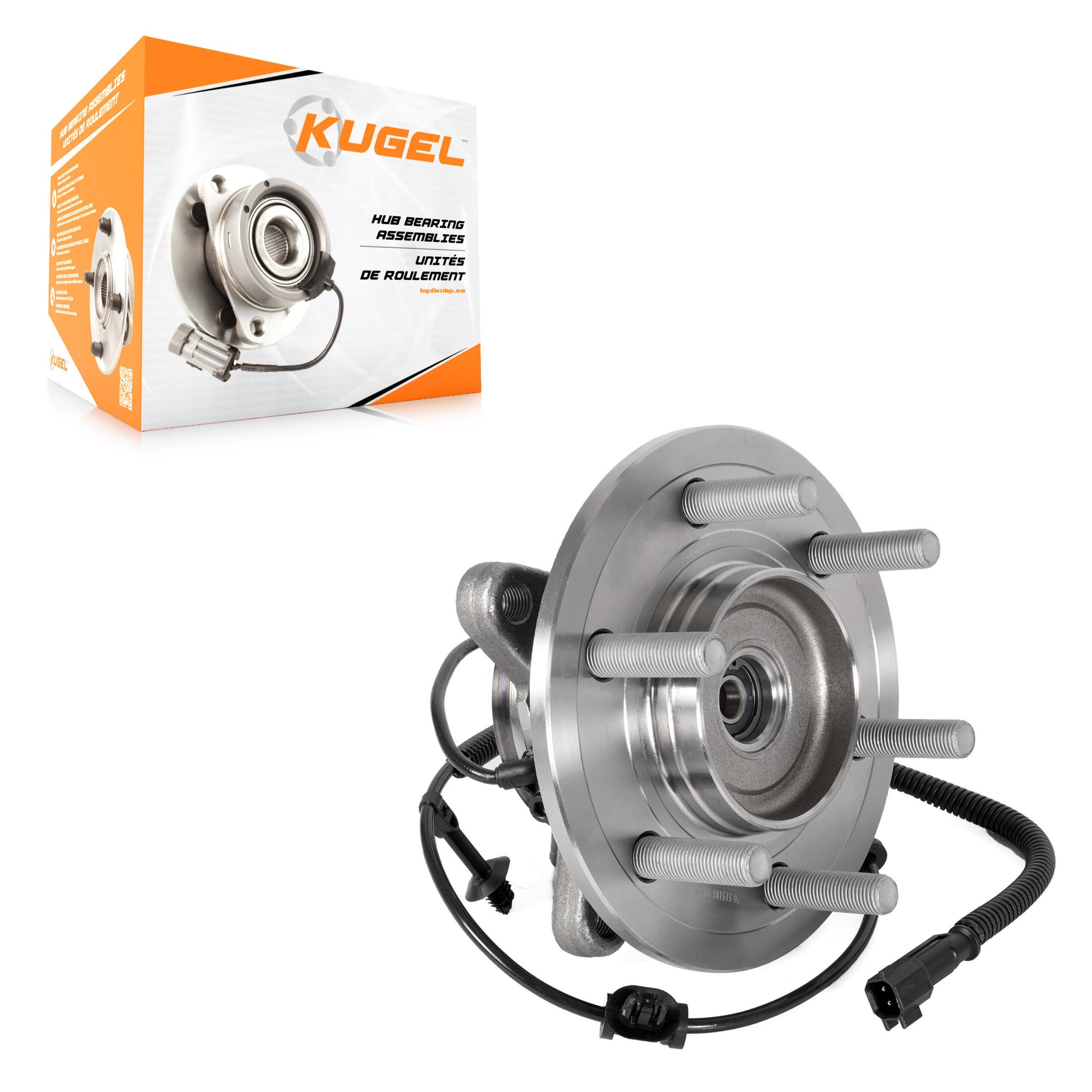 Kugel 70-515181 Wheel Bearing and Hub Assembly for 2018-2022 Ford Expedition, Lincoln Navigator - Front