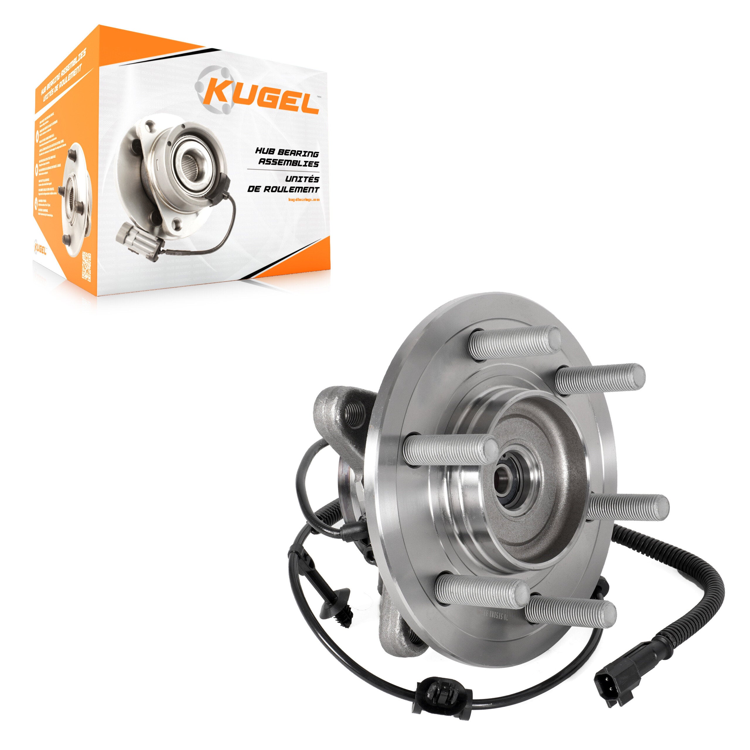Kugel 70-515181 Wheel Bearing and Hub Assembly for 2018-2022 Ford Expedition, Lincoln Navigator - Front